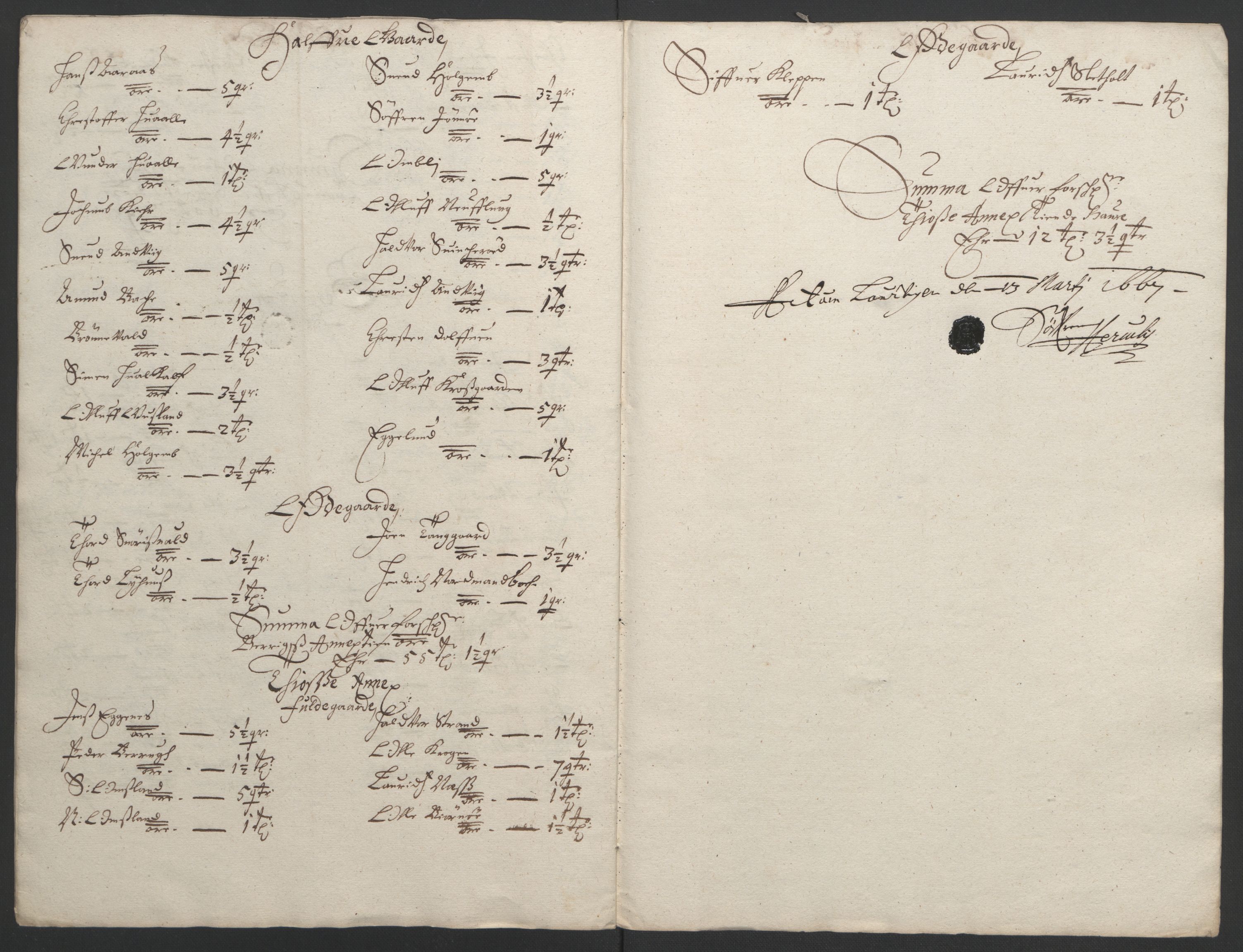 Rentekammeret inntil 1814, Reviderte regnskaper, Fogderegnskap, AV/RA-EA-4092/R33/L1964: Fogderegnskap Larvik grevskap, 1665-1668, s. 52
