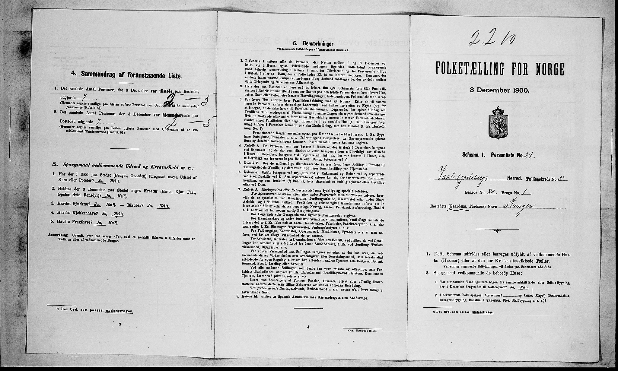 RA, Folketelling 1900 for 0716 Våle herred, 1900, s. 610