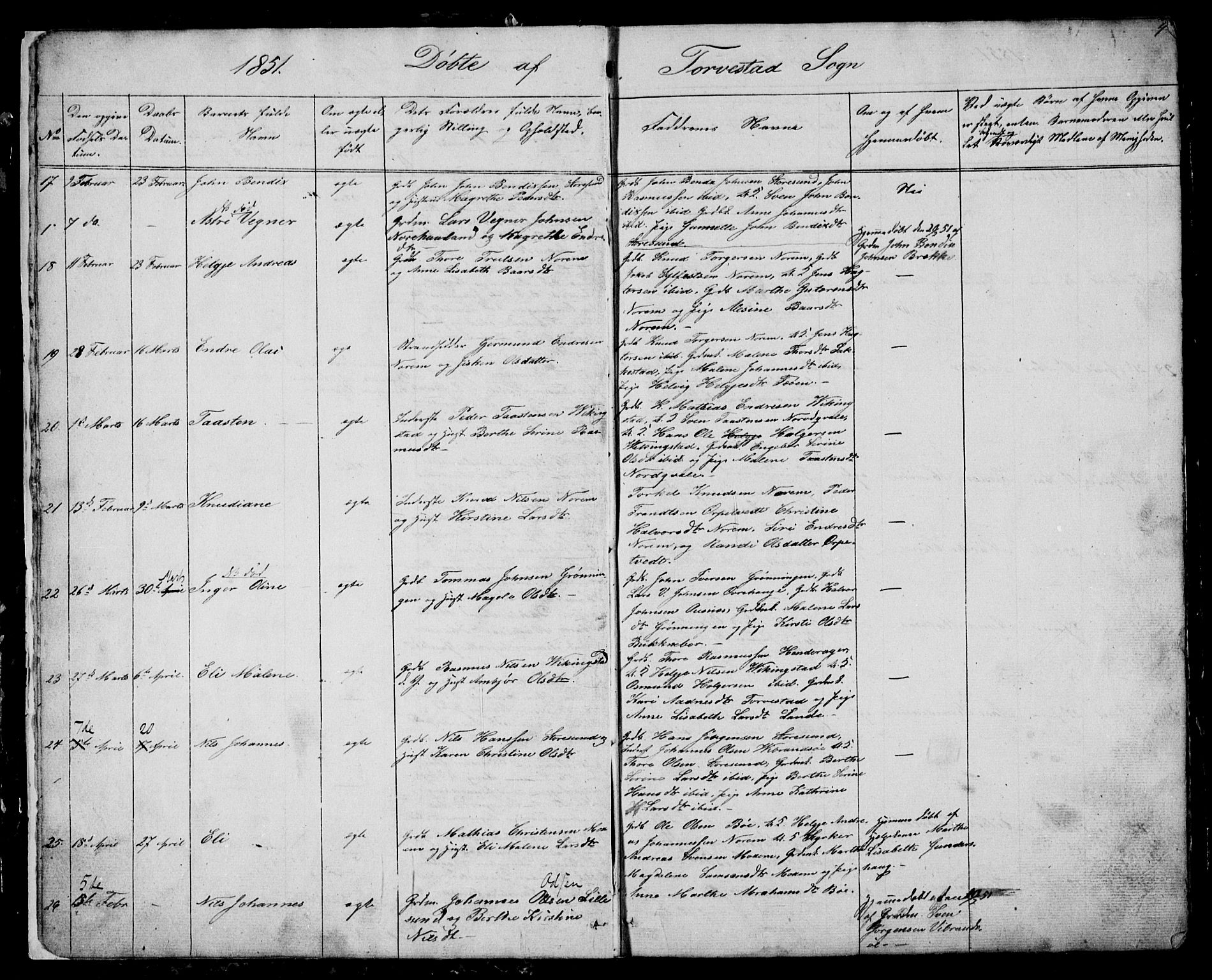 Torvastad sokneprestkontor, AV/SAST-A -101857/H/Ha/Hab/L0003: Klokkerbok nr. B 3, 1850-1900, s. 4