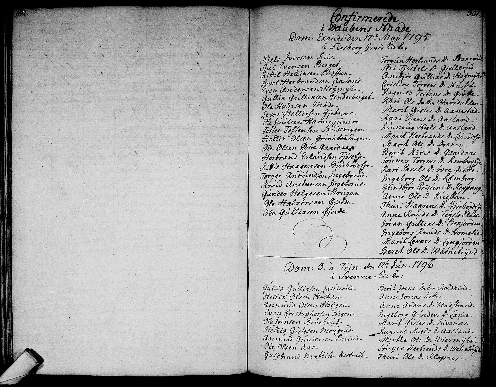 Flesberg kirkebøker, AV/SAKO-A-18/F/Fa/L0004: Ministerialbok nr. I 4, 1788-1815, s. 300-301