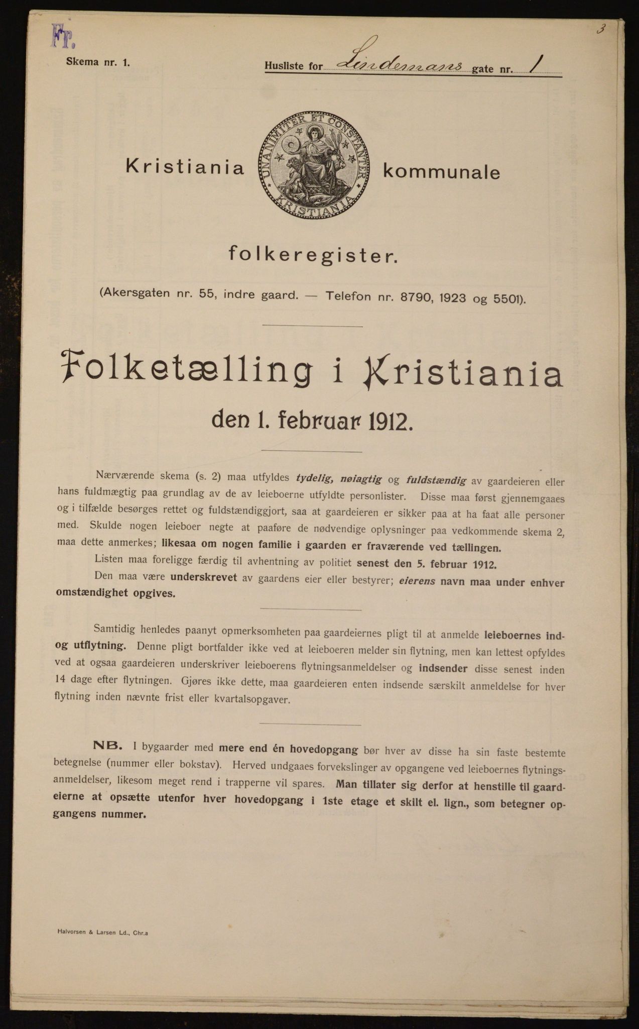OBA, Kommunal folketelling 1.2.1912 for Kristiania, 1912, s. 57962