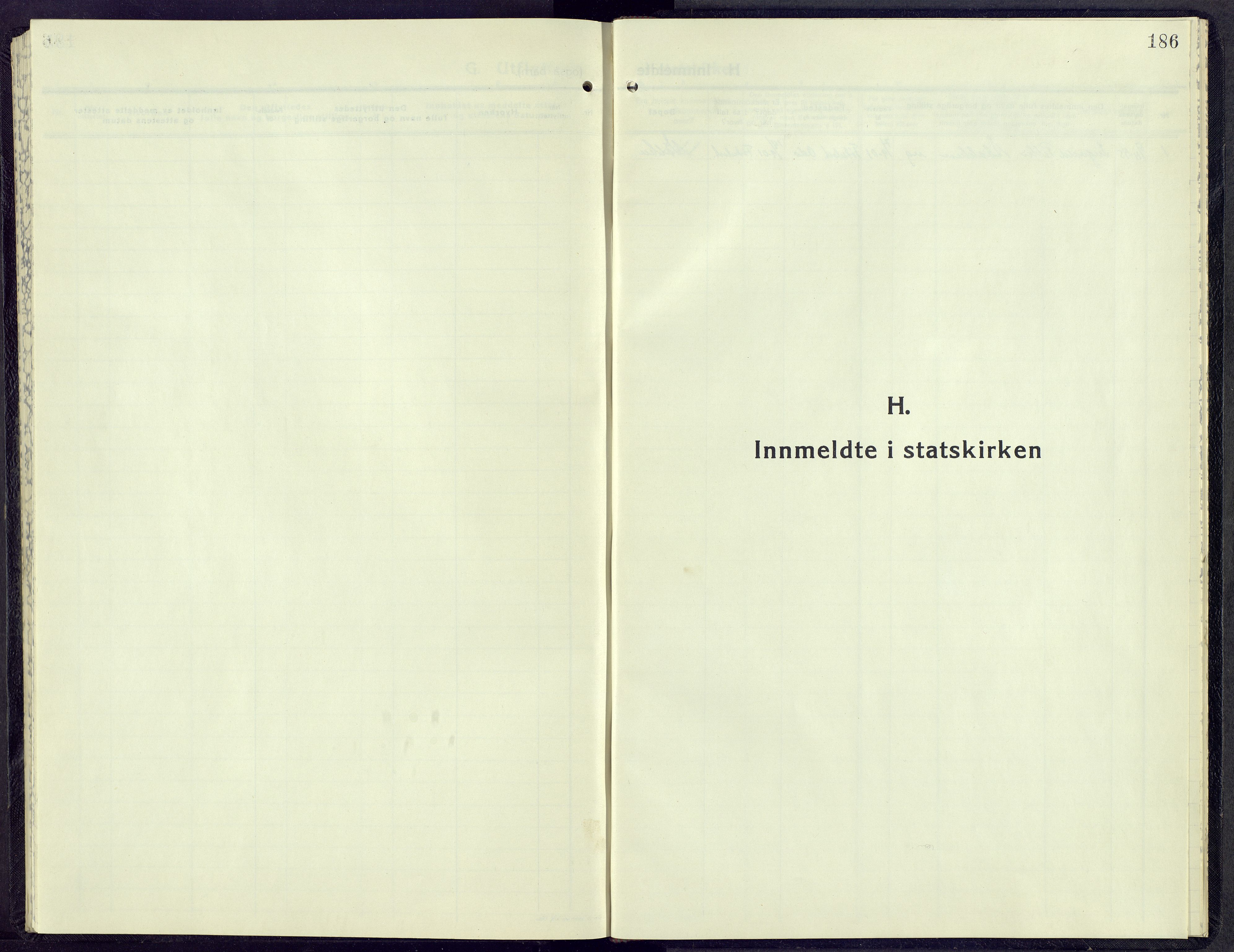 Øystre Slidre prestekontor, SAH/PREST-138/H/Ha/Hab/L0012: Klokkerbok nr. 12, 1945-1981, s. 186