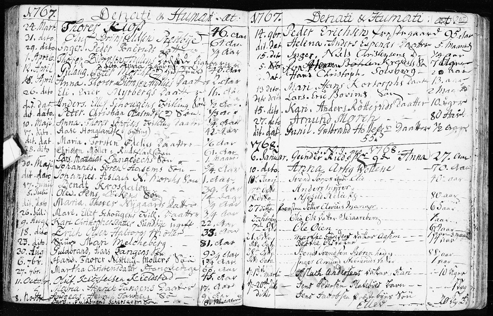 Spydeberg prestekontor Kirkebøker, SAO/A-10924/F/Fa/L0002: Ministerialbok nr. I 2, 1739-1780, s. 205