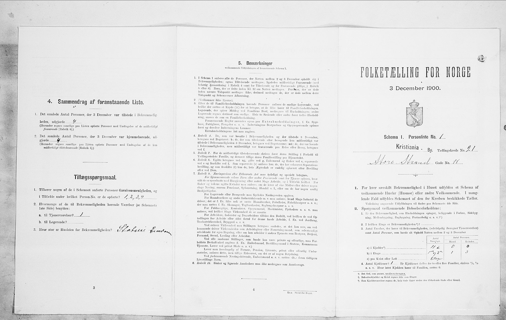 SAO, Folketelling 1900 for 0301 Kristiania kjøpstad, 1900, s. 93037