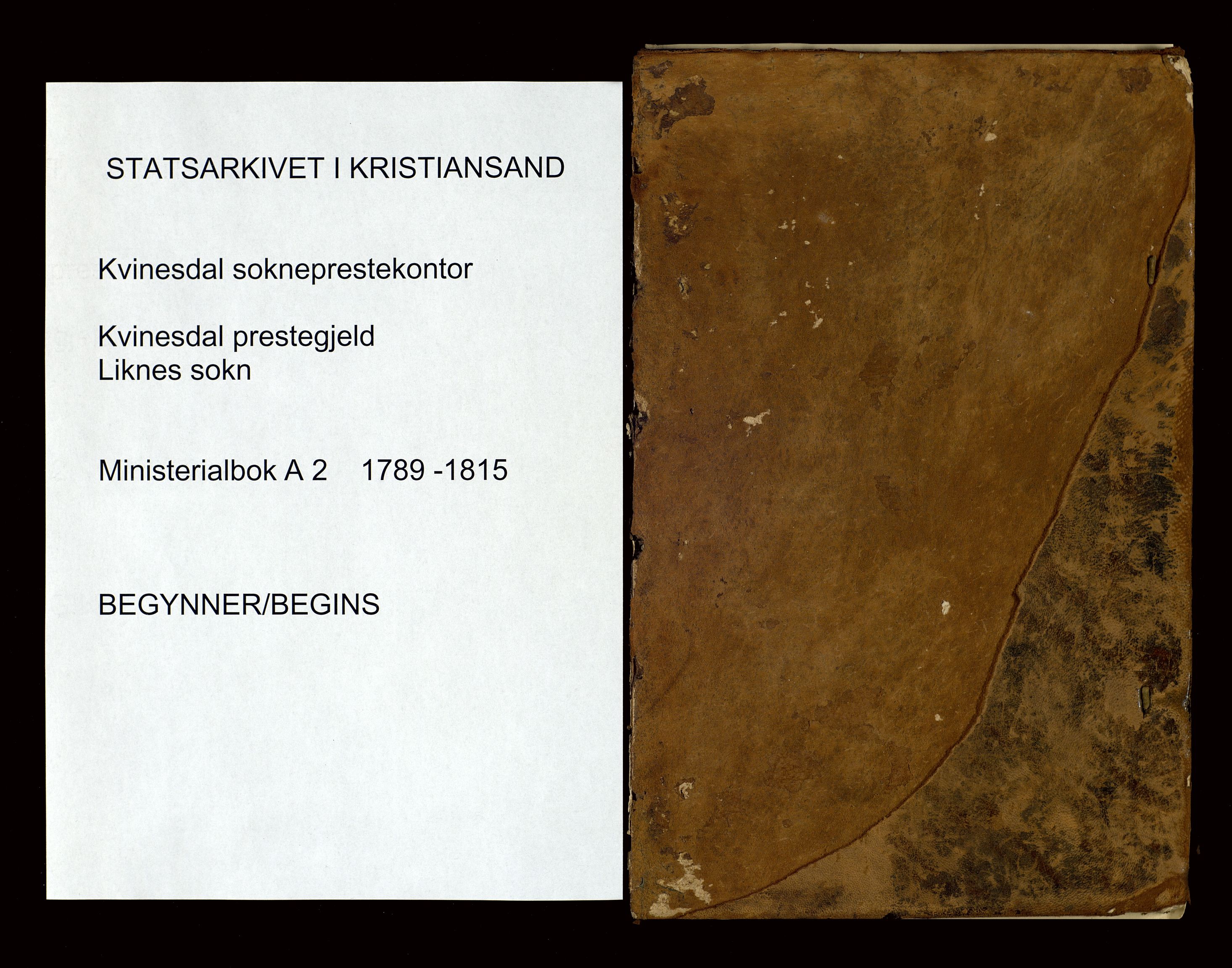 Kvinesdal sokneprestkontor, SAK/1111-0026/F/Fa/Fab/L0002: Ministerialbok nr. A 2, 1789-1815