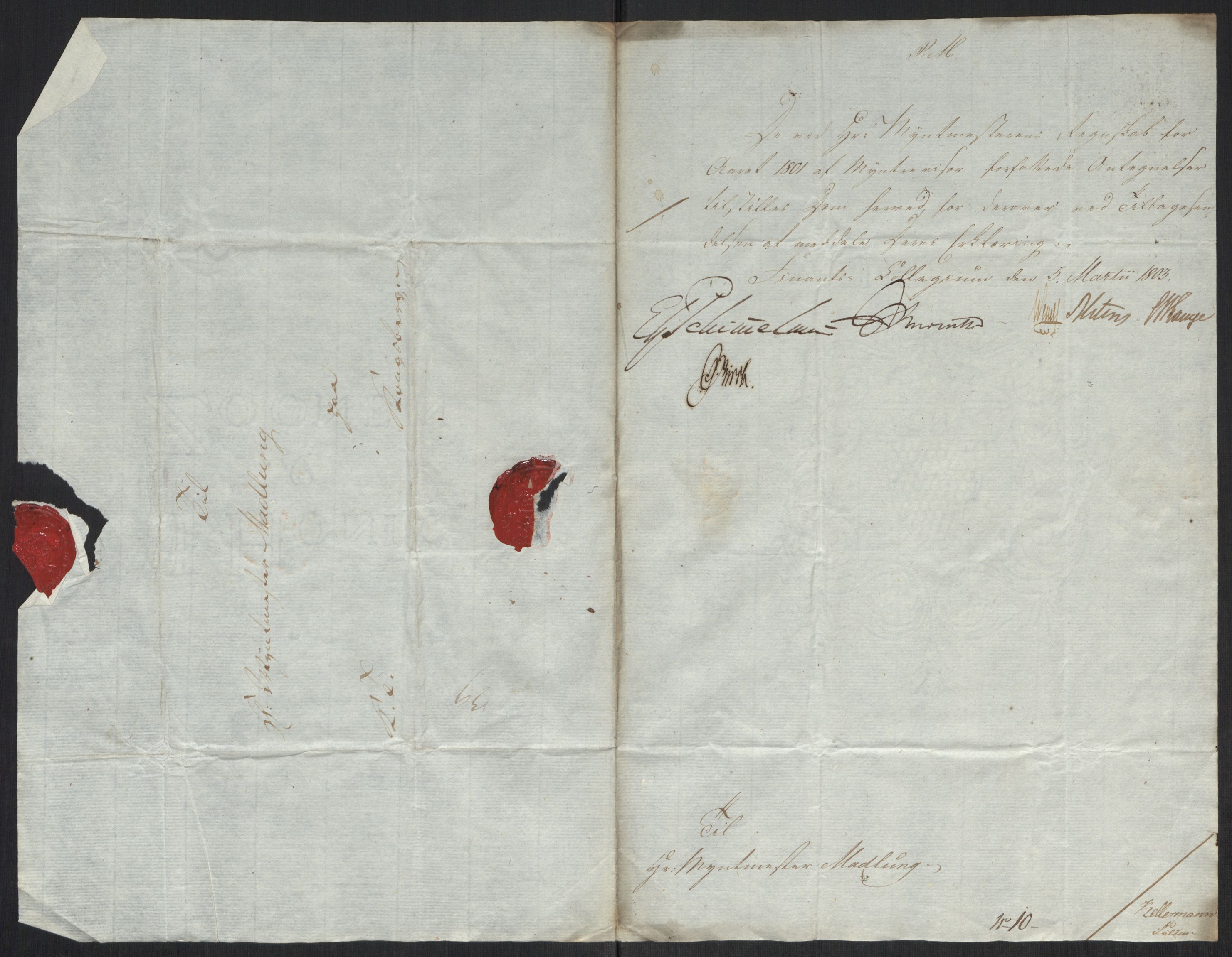 Rentekammeret inntil 1814, Realistisk ordnet avdeling, RA/EA-4070/Oa/L0008: [Y6]: Embetsbrev til myntmesteren på Kongsberg (1797-1806 og 1808-1813), 1797-1813, s. 153