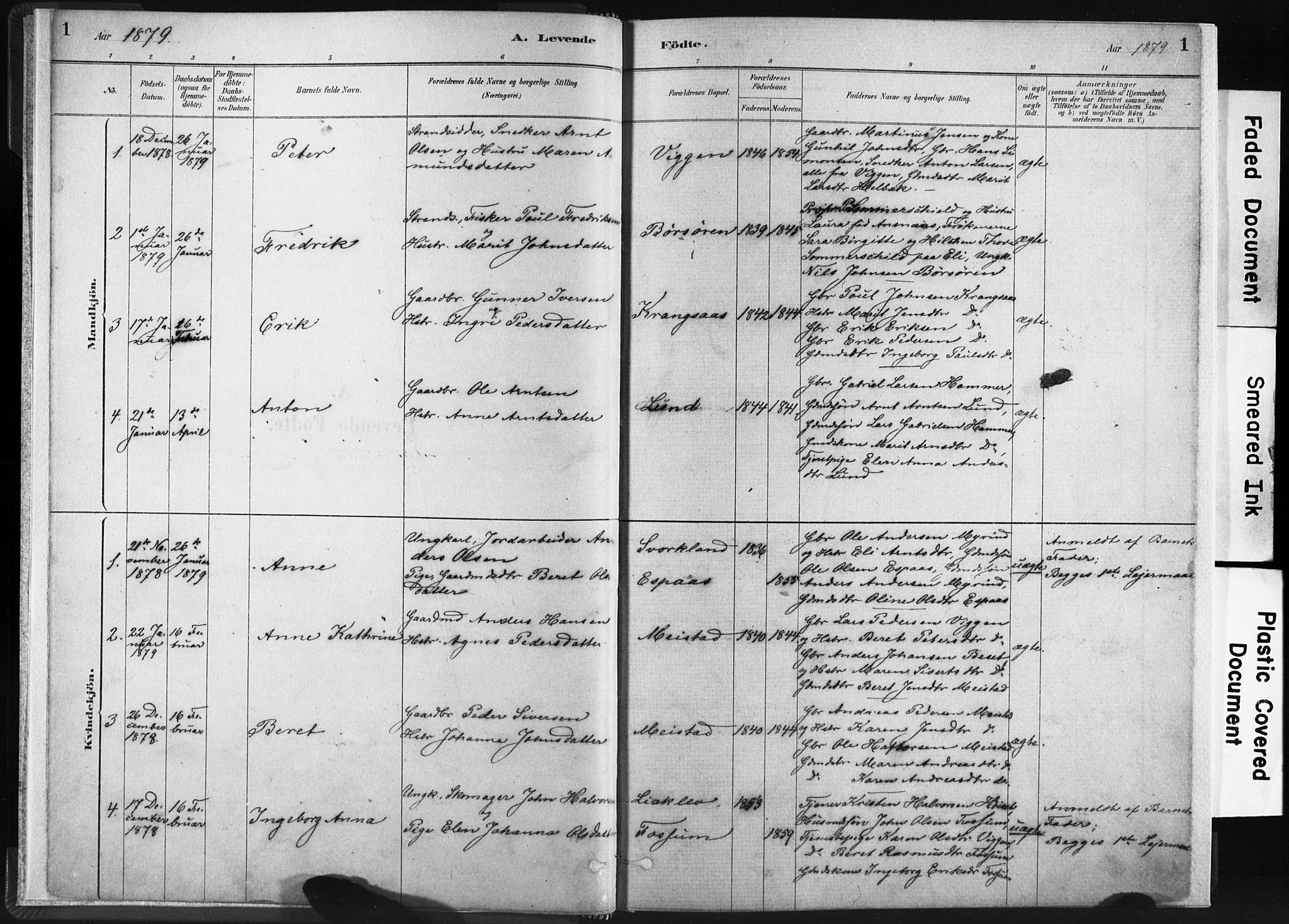Ministerialprotokoller, klokkerbøker og fødselsregistre - Sør-Trøndelag, AV/SAT-A-1456/665/L0773: Ministerialbok nr. 665A08, 1879-1905, s. 1