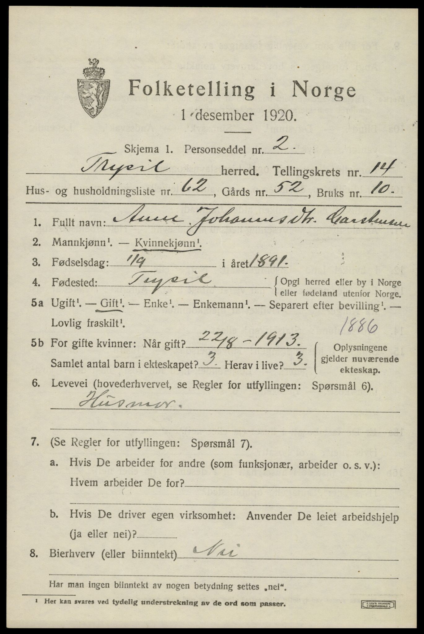 SAH, Folketelling 1920 for 0428 Trysil herred, 1920, s. 8679