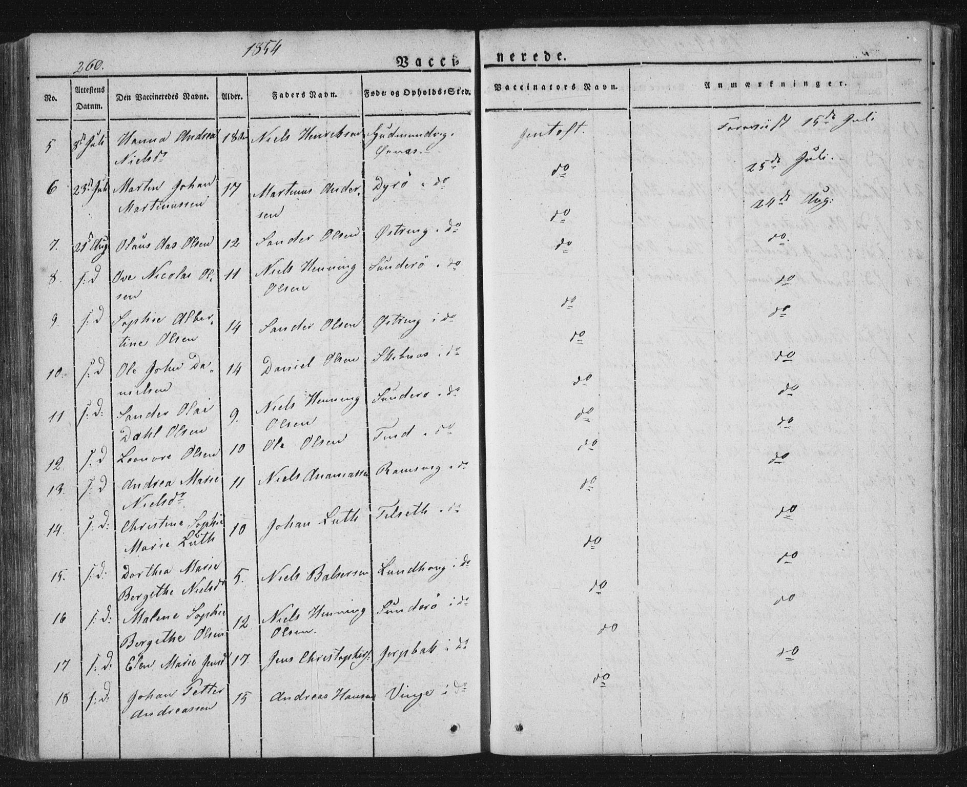 Ministerialprotokoller, klokkerbøker og fødselsregistre - Nordland, AV/SAT-A-1459/893/L1332: Ministerialbok nr. 893A05, 1841-1858, s. 260