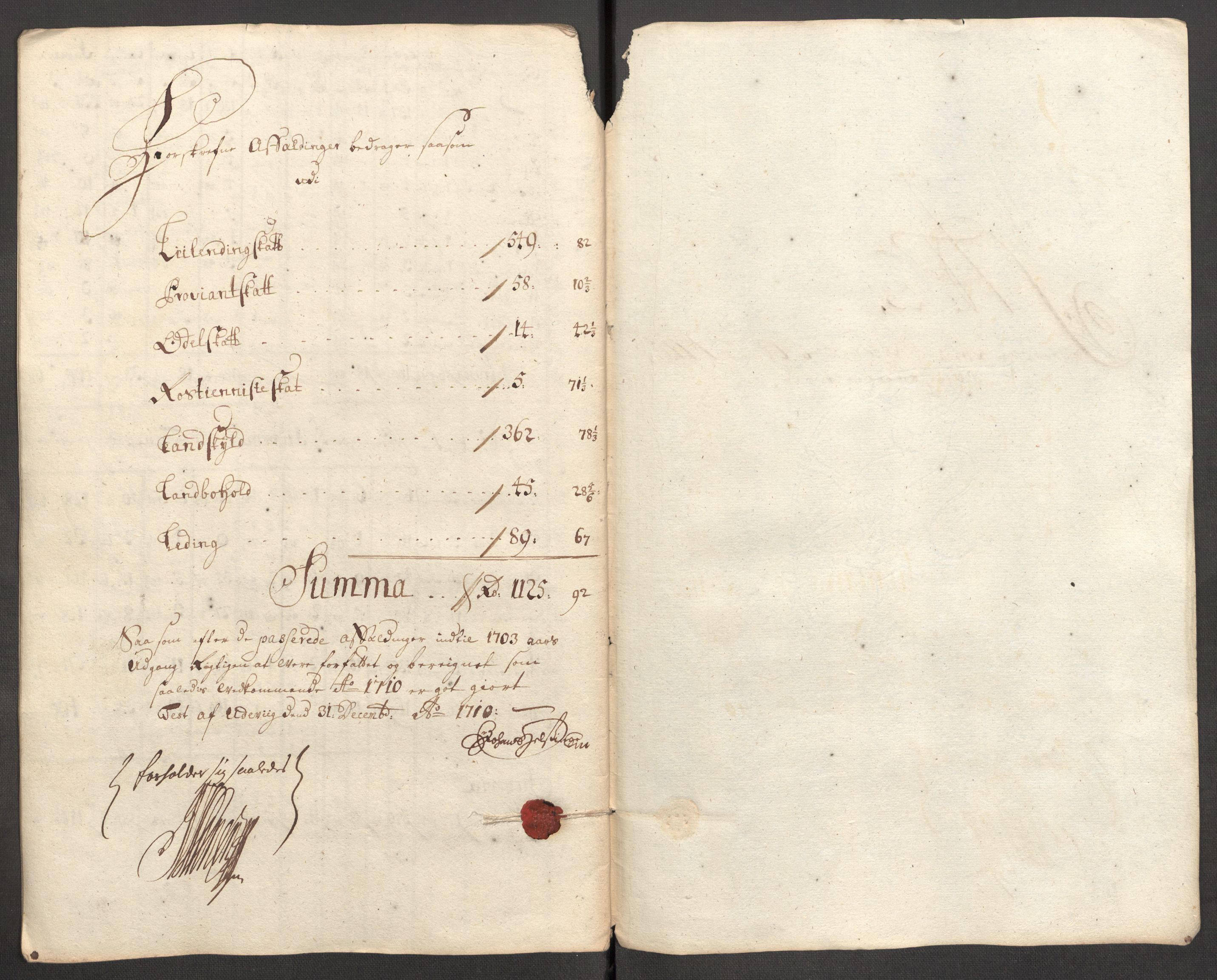 Rentekammeret inntil 1814, Reviderte regnskaper, Fogderegnskap, RA/EA-4092/R63/L4318: Fogderegnskap Inderøy, 1710, s. 227