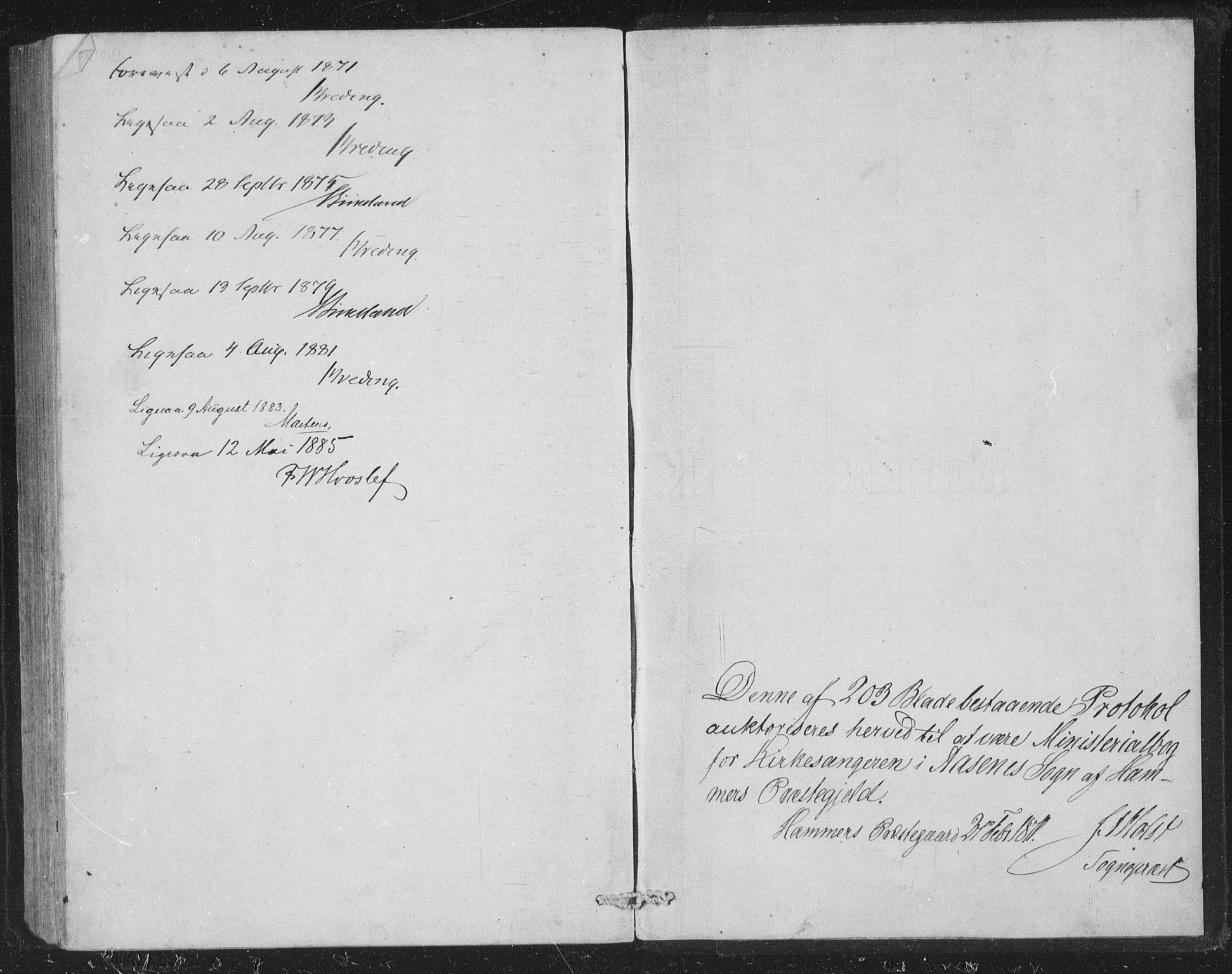 Åsane sokneprestembete, AV/SAB-A-79401/H/Hab: Klokkerbok nr. A 1, 1870-1884