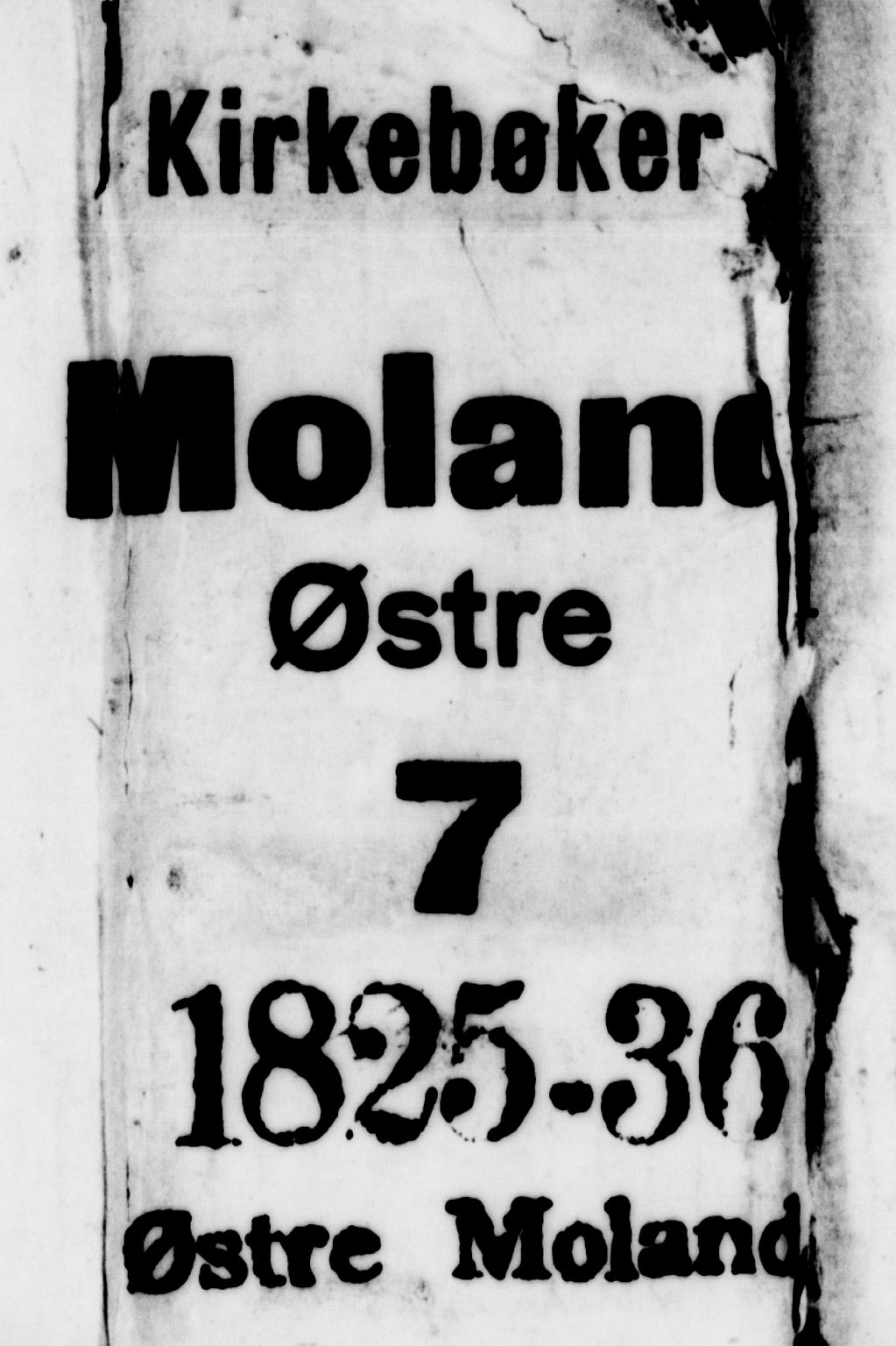 Austre Moland sokneprestkontor, SAK/1111-0001/F/Fa/Faa/L0005: Ministerialbok nr. A 5, 1825-1837