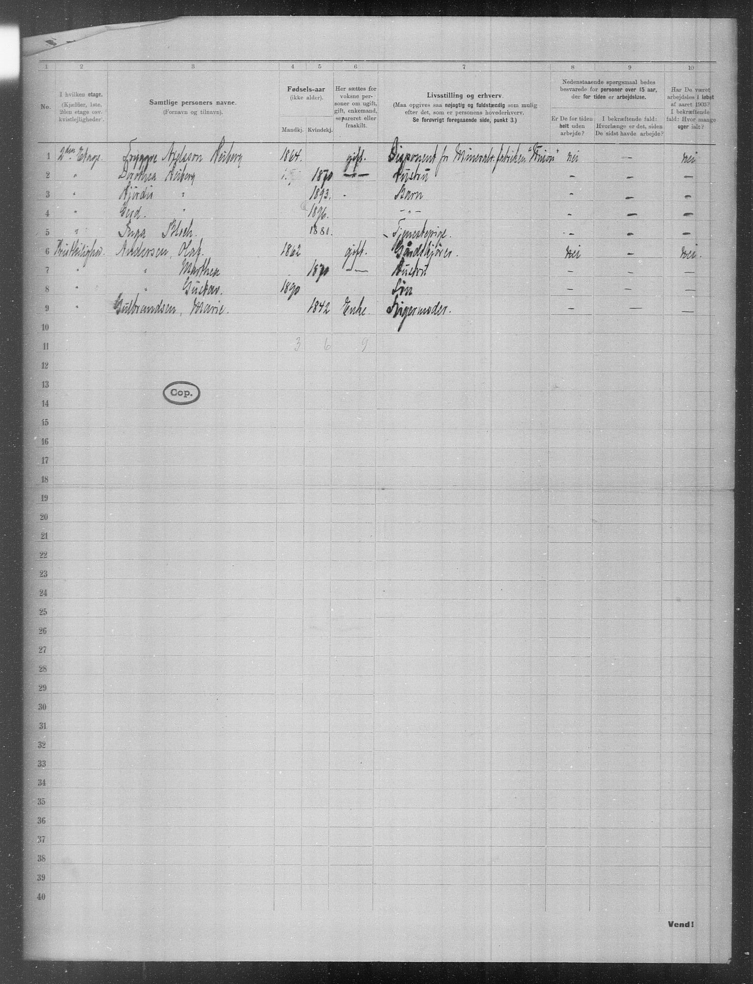 OBA, Kommunal folketelling 31.12.1903 for Kristiania kjøpstad, 1903, s. 11383