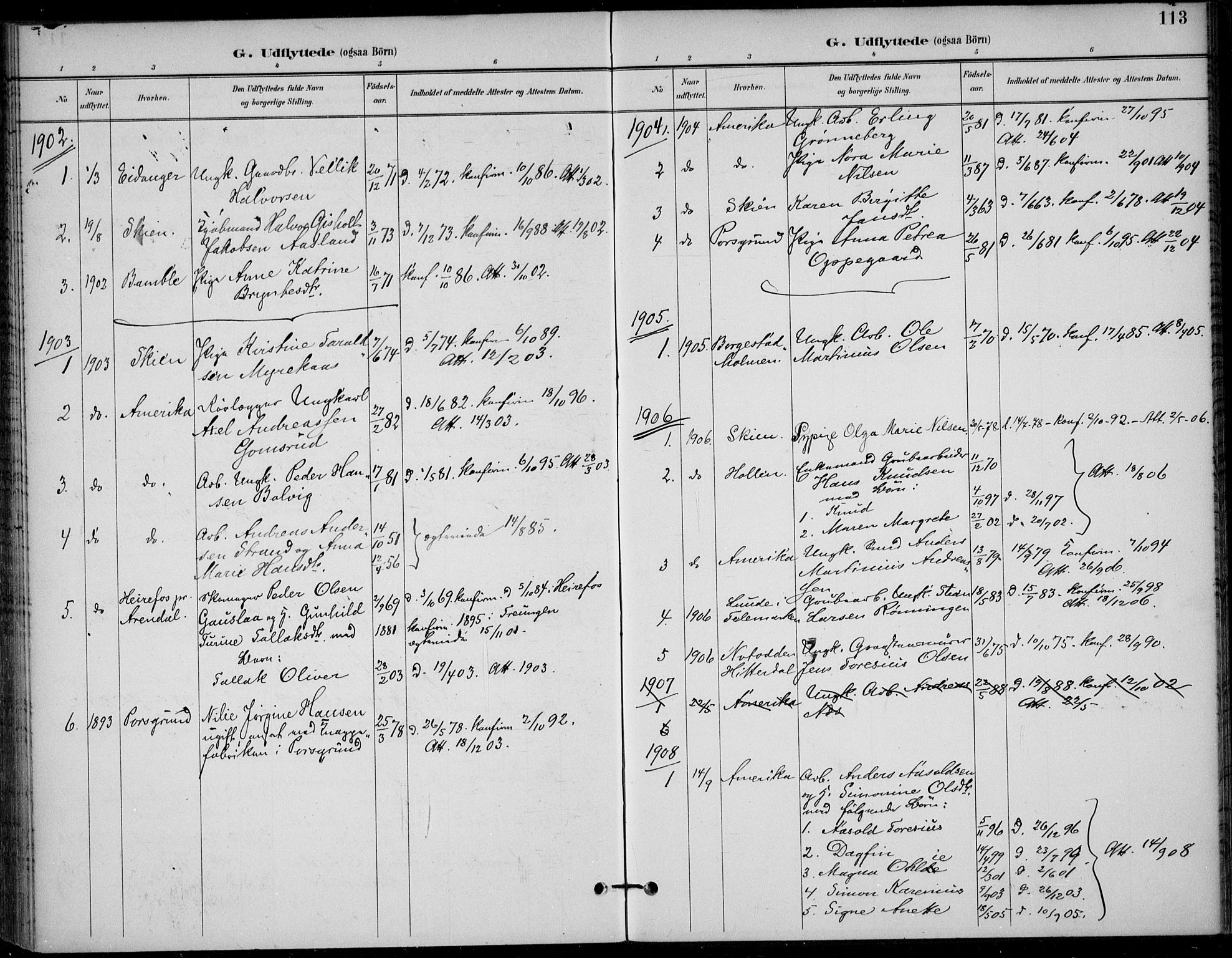 Solum kirkebøker, AV/SAKO-A-306/F/Fc/L0002: Ministerialbok nr. III 2, 1892-1906, s. 113