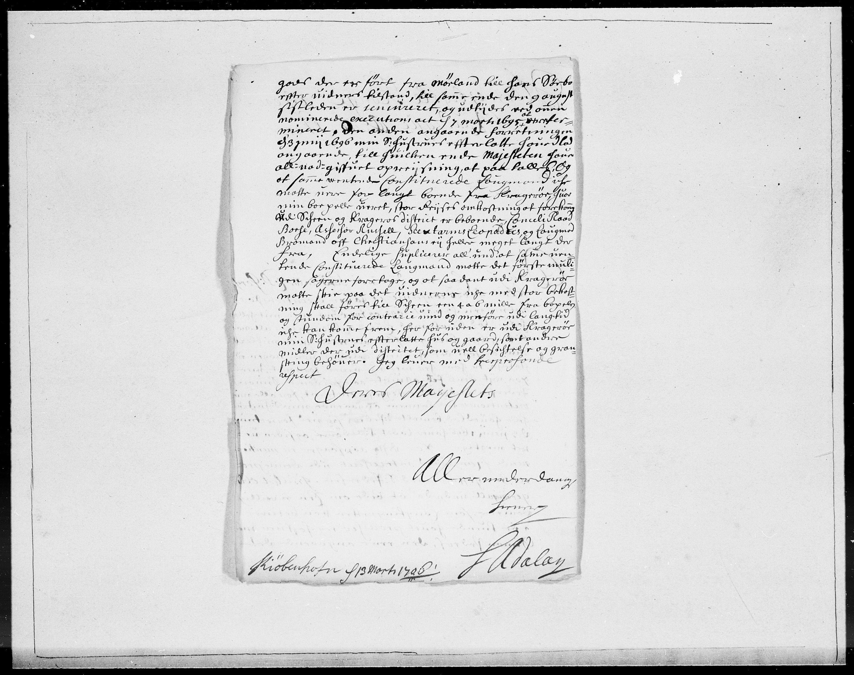 Danske Kanselli 1572-1799, AV/RA-EA-3023/F/Fc/Fcc/Fcca/L0060: Norske innlegg 1572-1799, Mgl. nov.-des., 1706, s. 176