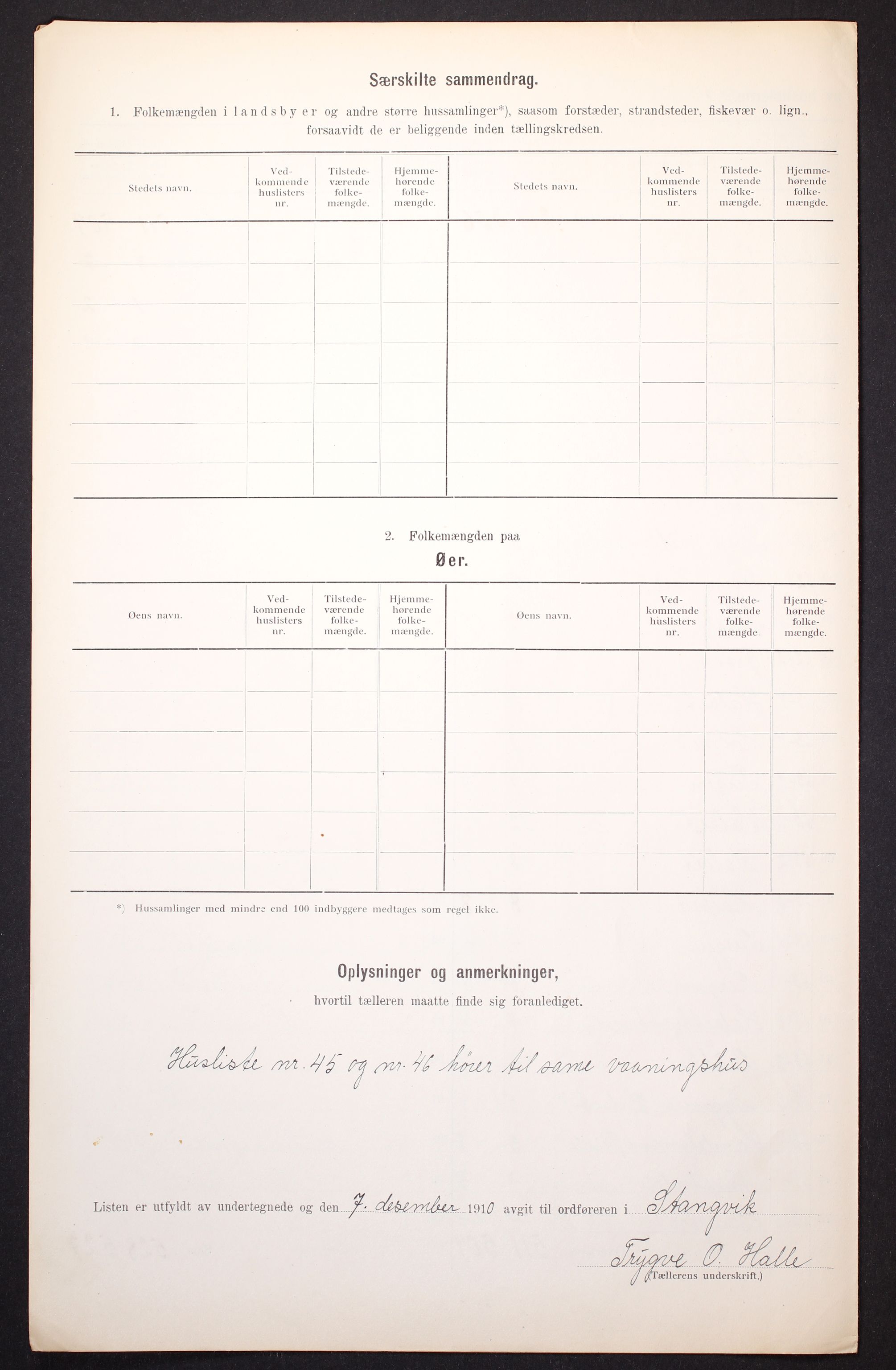 RA, Folketelling 1910 for 1564 Stangvik herred, 1910, s. 6