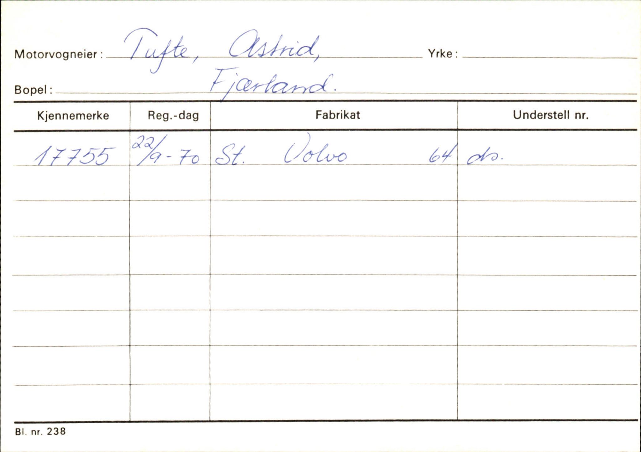 Statens vegvesen, Sogn og Fjordane vegkontor, AV/SAB-A-5301/4/F/L0132: Eigarregister Askvoll A-Å. Balestrand A-Å, 1945-1975, s. 2473