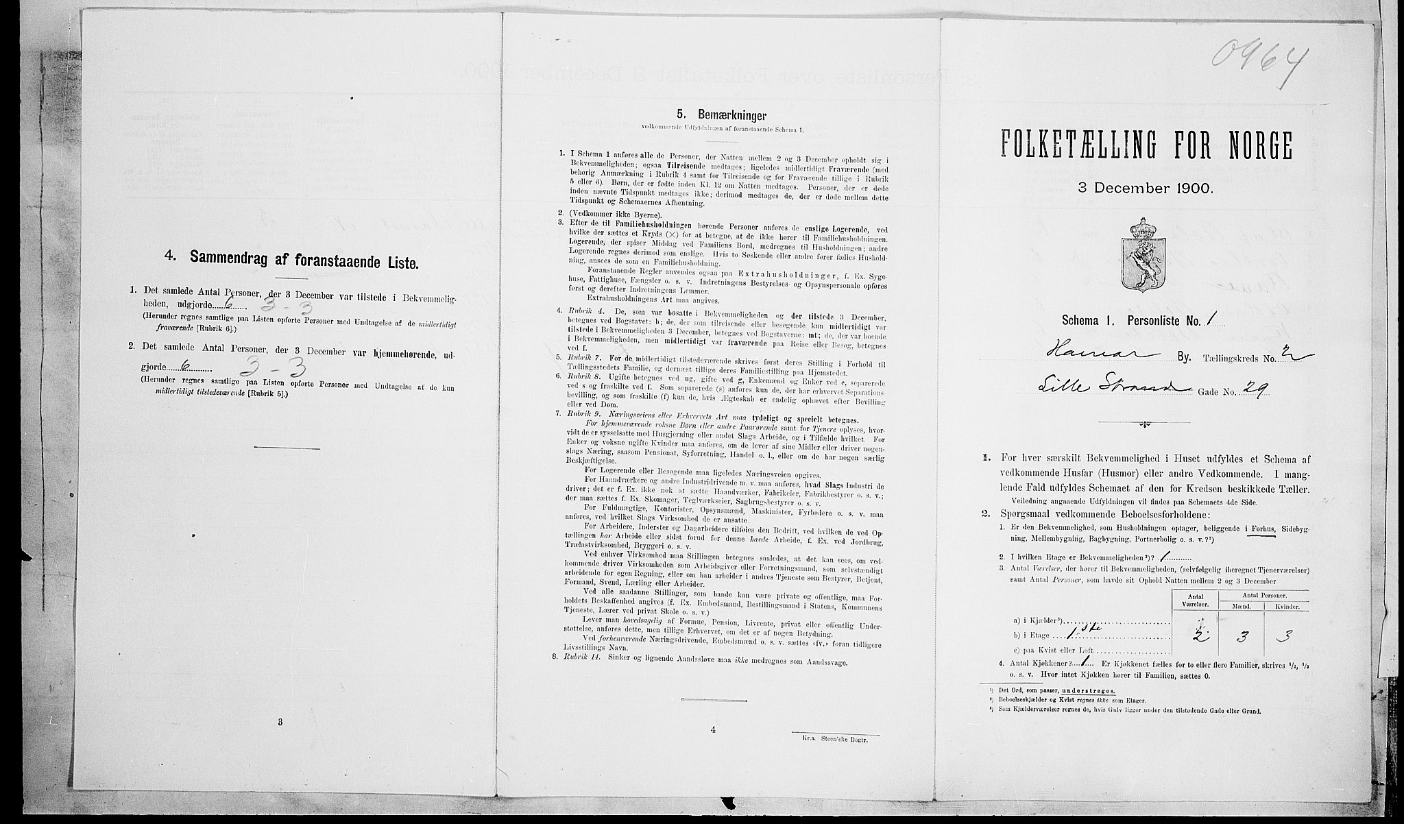 SAH, Folketelling 1900 for 0401 Hamar kjøpstad, 1900, s. 619