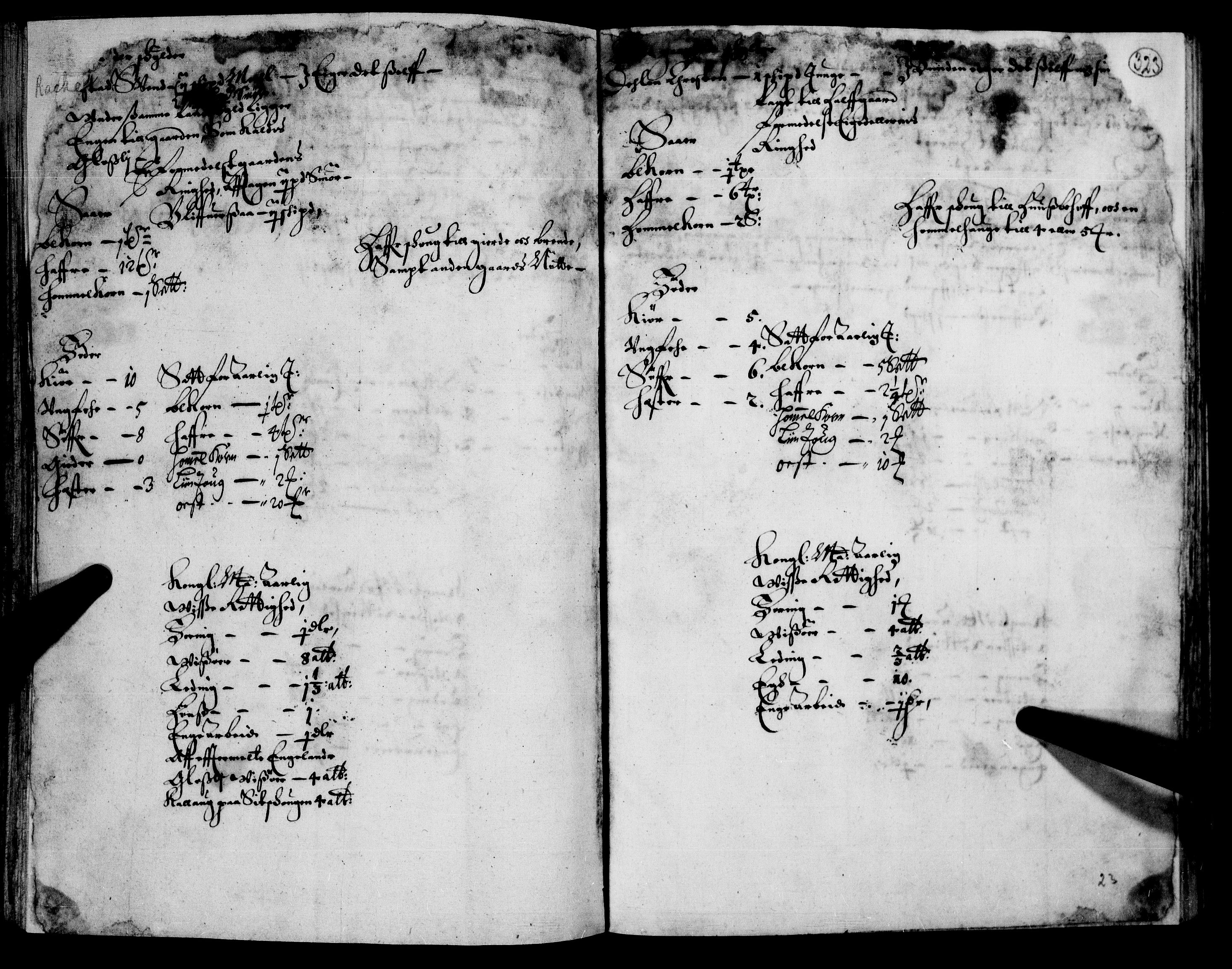 Rentekammeret inntil 1814, Realistisk ordnet avdeling, AV/RA-EA-4070/N/Nb/Nba/L0008: Nedre Romerike fogderi, 2. del, 1666, s. 322b-323a