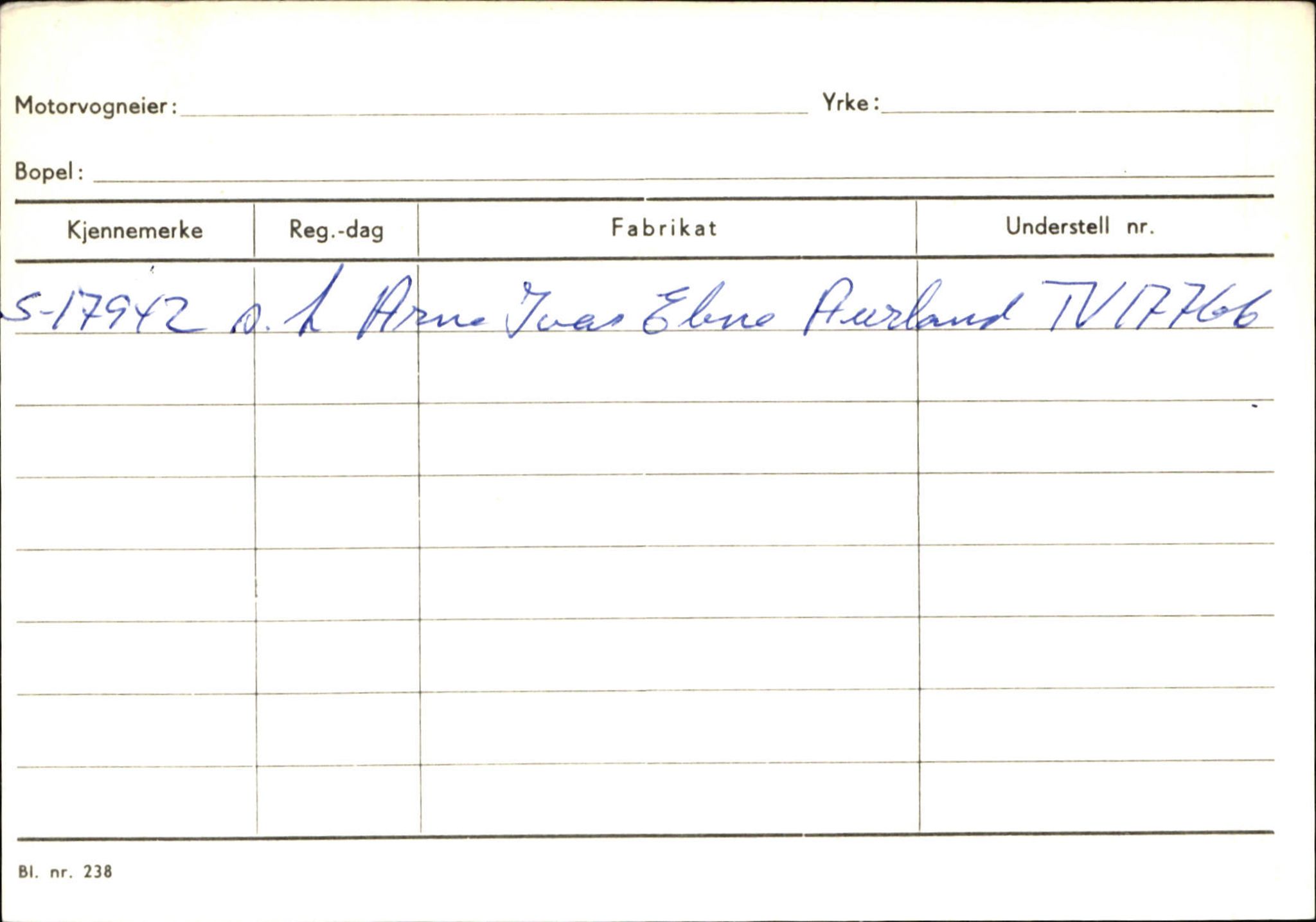 Statens vegvesen, Sogn og Fjordane vegkontor, SAB/A-5301/4/F/L0125: Eigarregister Sogndal V-Å. Aurland A-Å. Fjaler A-N, 1945-1975, s. 863