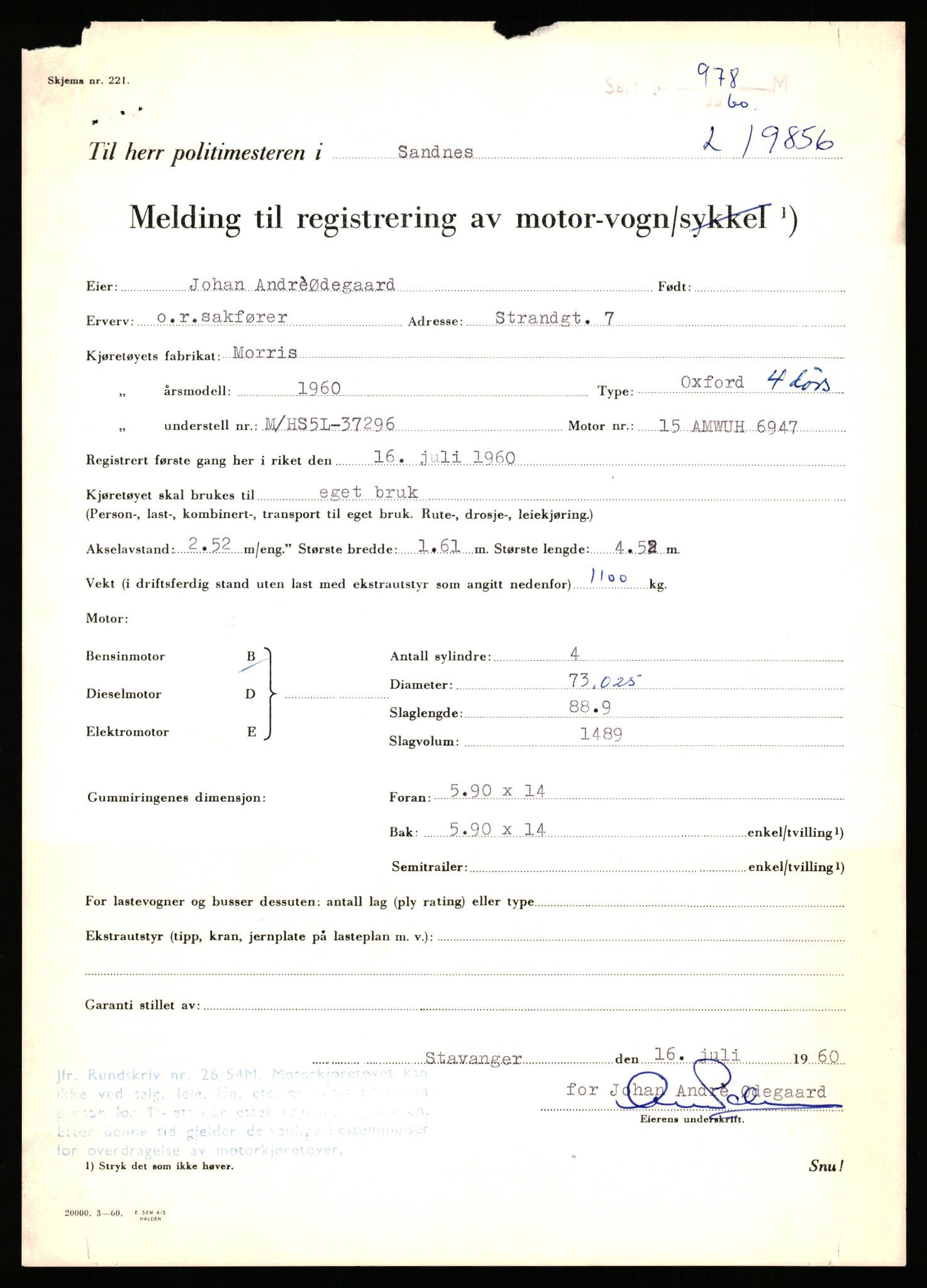 Stavanger trafikkstasjon, SAST/A-101942/0/F/L0035: L-19100 - L-19999, 1930-1971, s. 2074