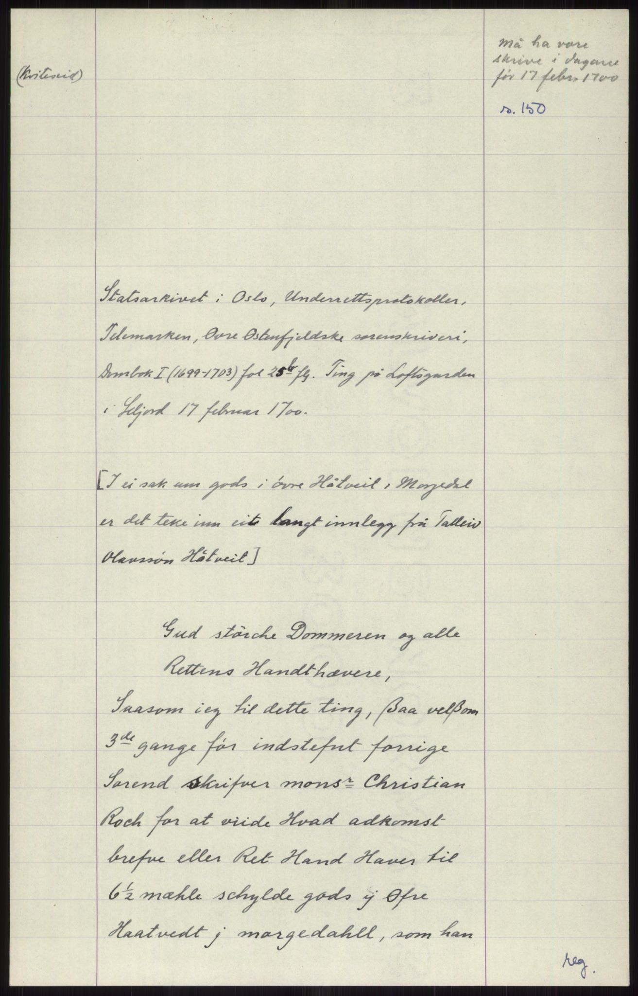 Samlinger til kildeutgivelse, Diplomavskriftsamlingen, AV/RA-EA-4053/H/Ha, s. 2541