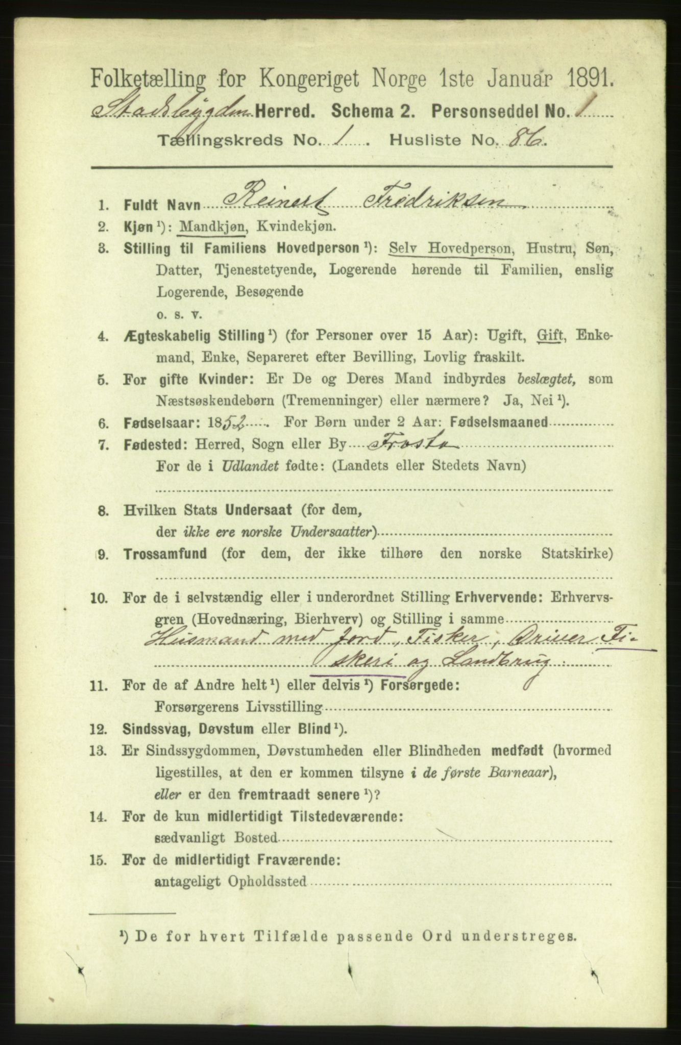 RA, Folketelling 1891 for 1625 Stadsbygd herred, 1891, s. 677