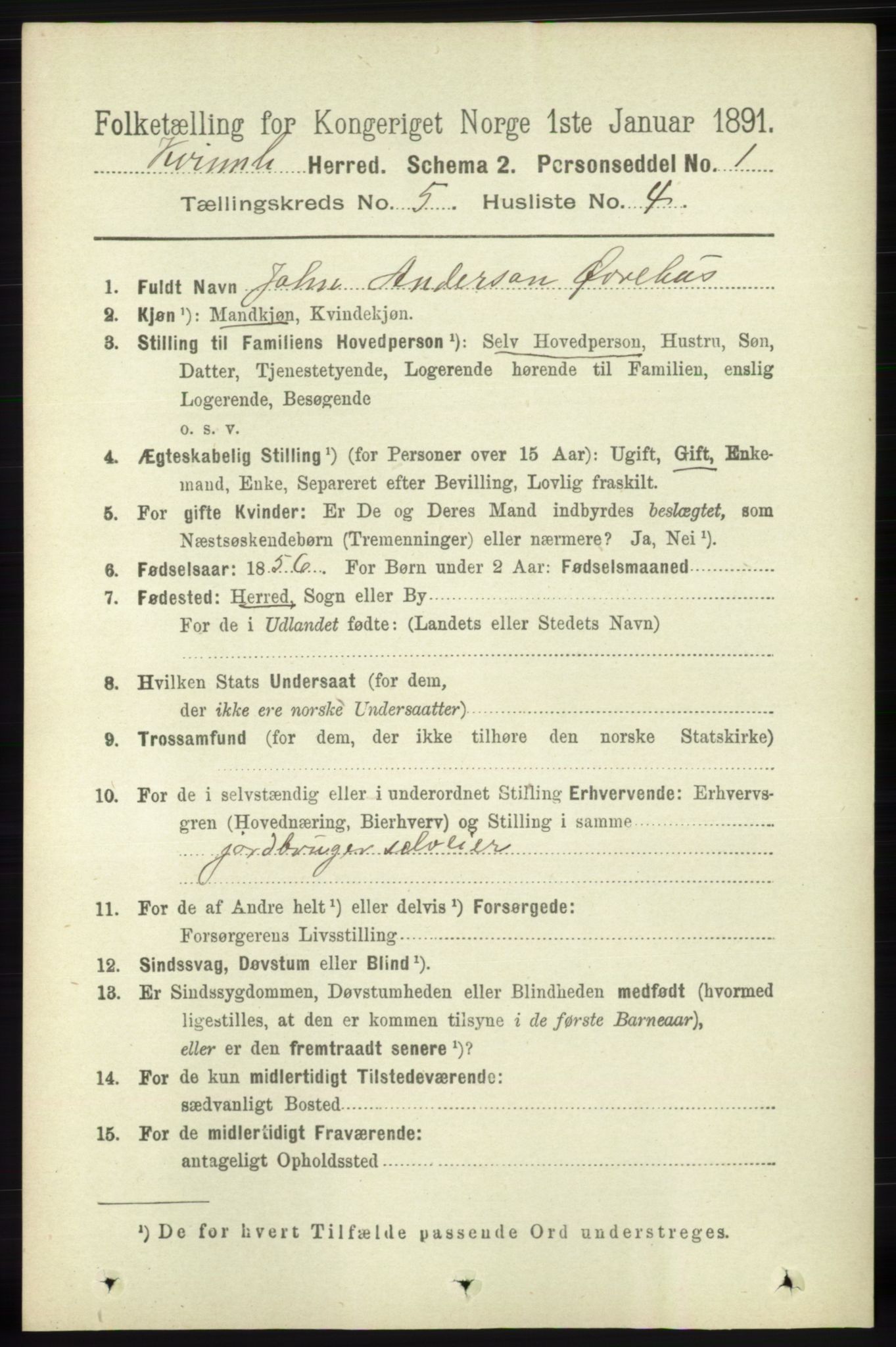 RA, Folketelling 1891 for 1224 Kvinnherad herred, 1891, s. 1757