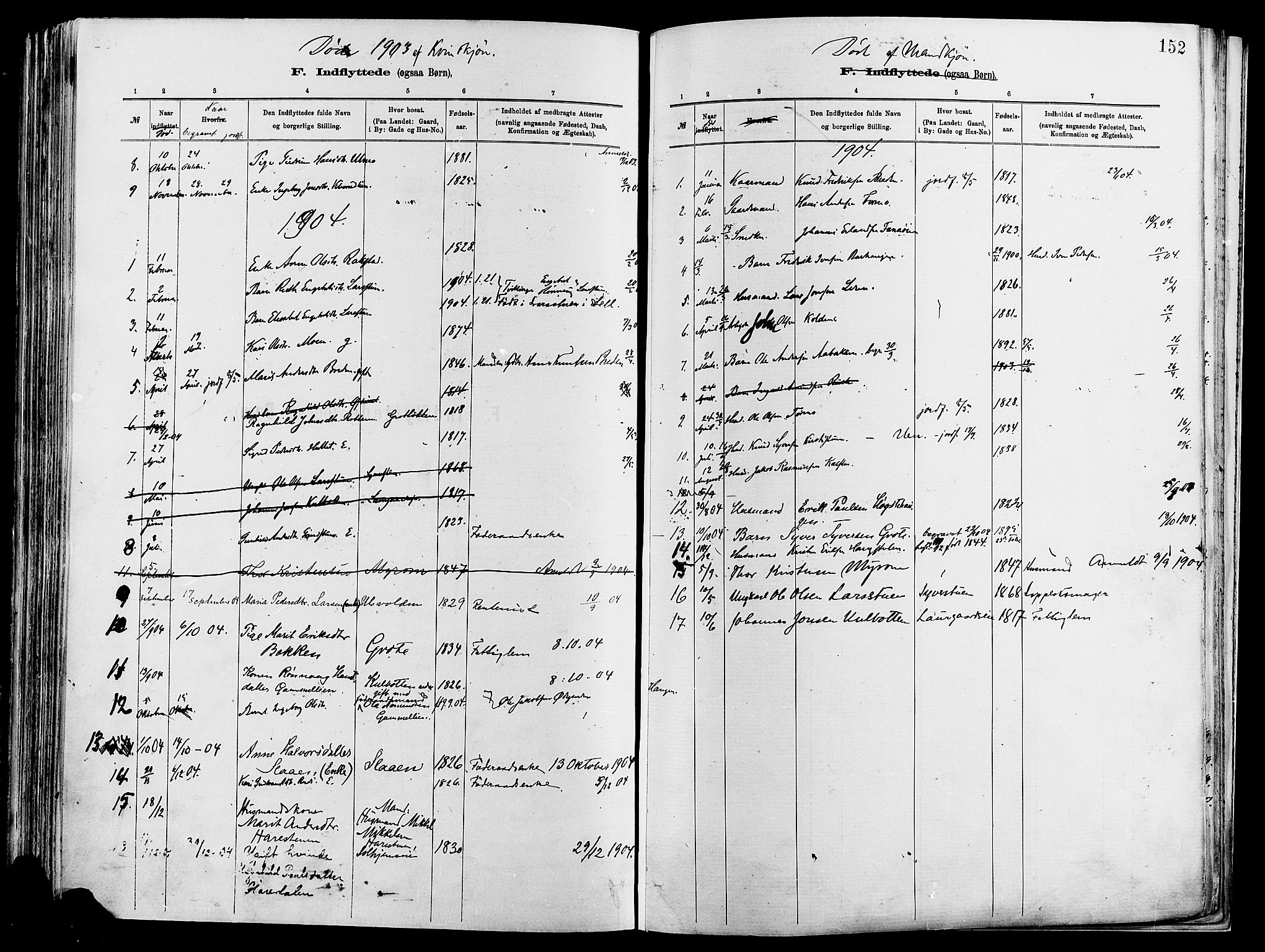 Vågå prestekontor, AV/SAH-PREST-076/H/Ha/Haa/L0008: Ministerialbok nr. 8, 1886-1904, s. 152