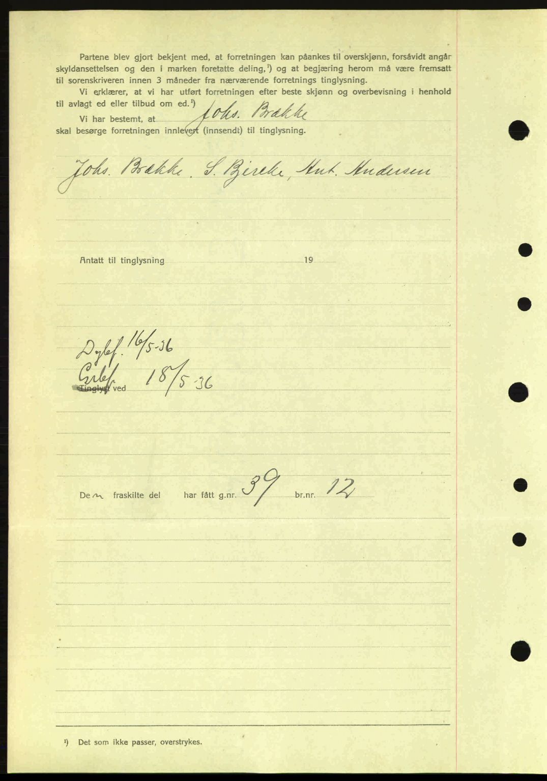 Idd og Marker sorenskriveri, AV/SAO-A-10283/G/Gb/Gbb/L0001: Pantebok nr. A1, 1936-1937, Dagboknr: 514/1936