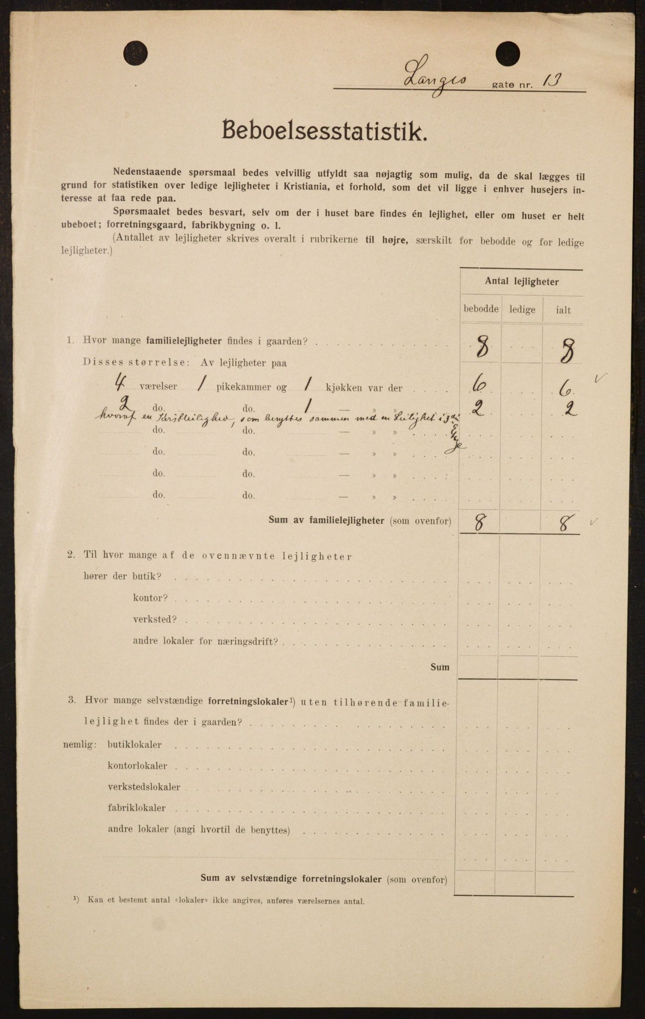 OBA, Kommunal folketelling 1.2.1909 for Kristiania kjøpstad, 1909, s. 51497