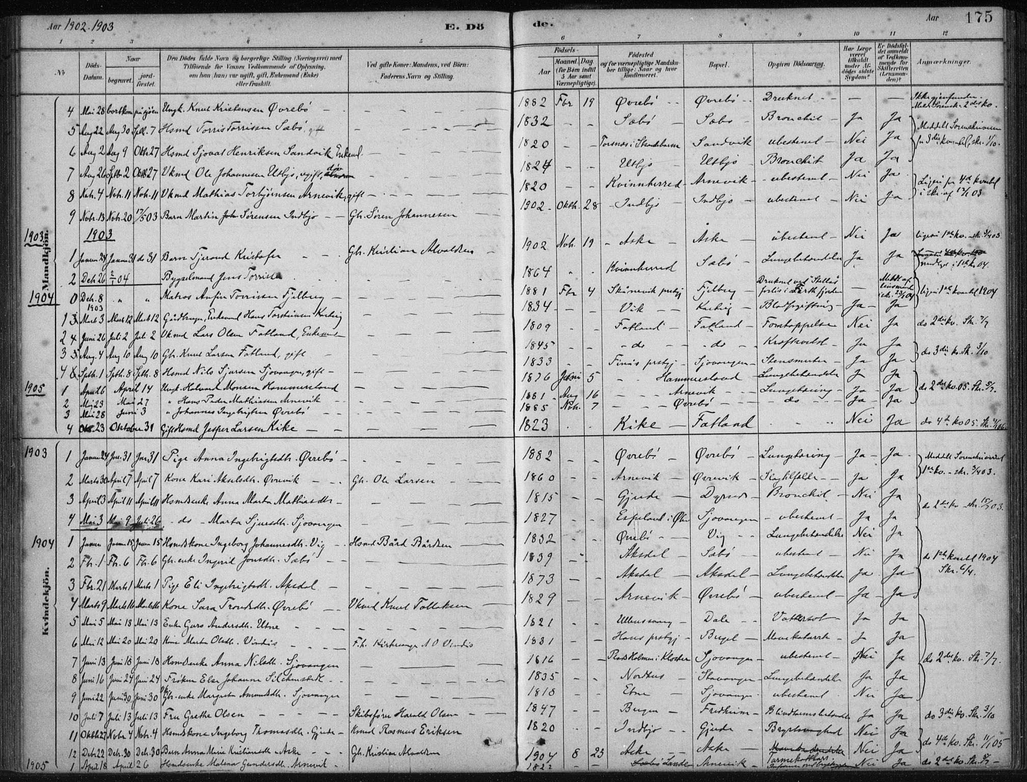 Fjelberg sokneprestembete, AV/SAB-A-75201/H/Haa: Ministerialbok nr. B  1, 1879-1919, s. 175