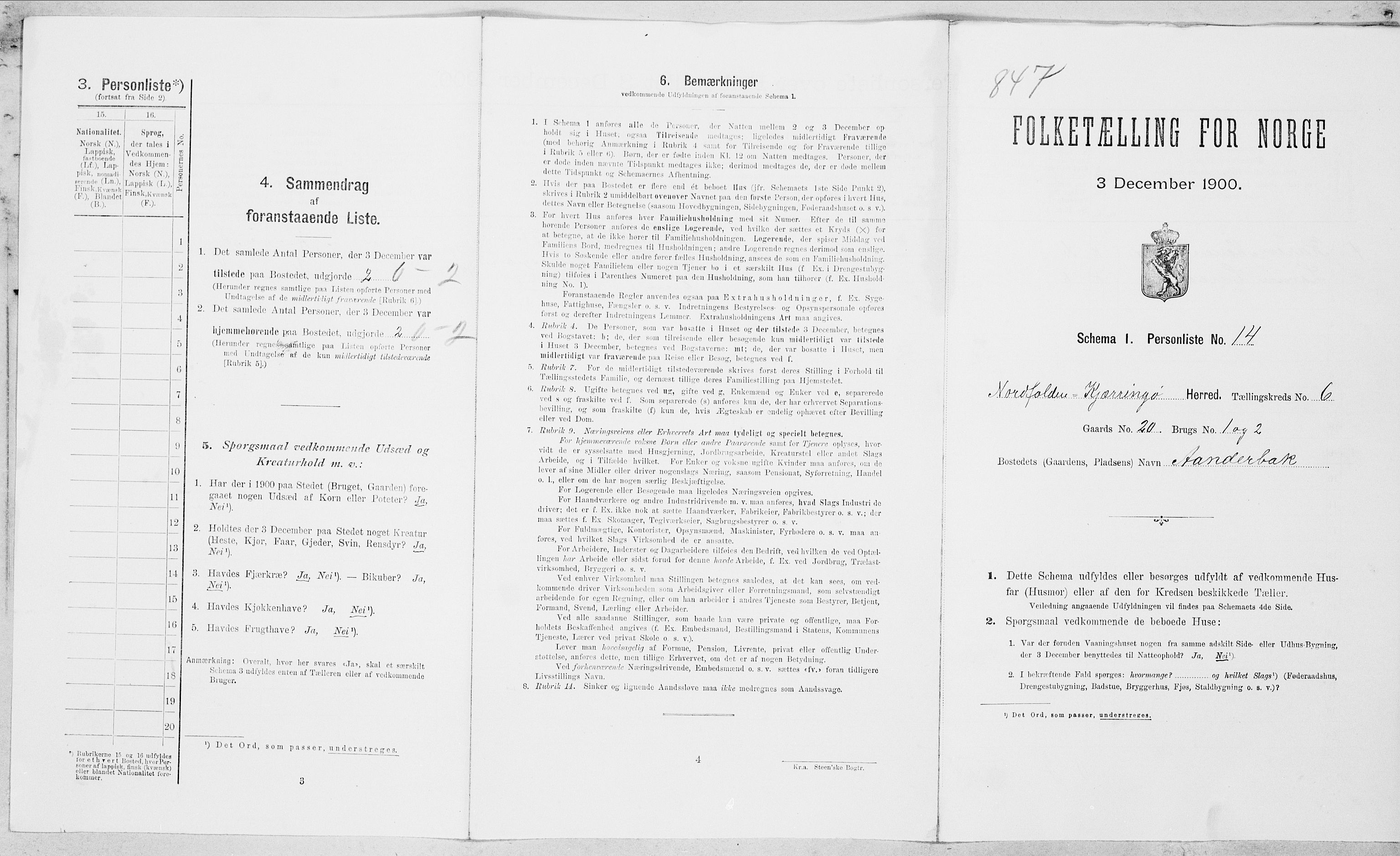 SAT, Folketelling 1900 for 1846 Nordfold-Kjerringøy herred, 1900, s. 596