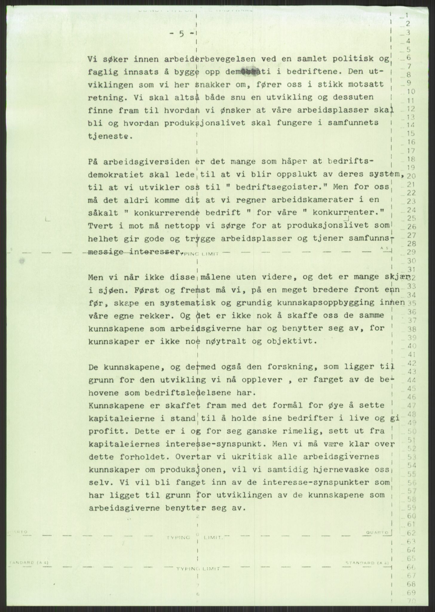 Nygaard, Kristen, RA/PA-1398/F/Fi/L0006: Fagbevegelse, demokrati, Jern- og Metallprosjektet, 1970-2002, s. 571