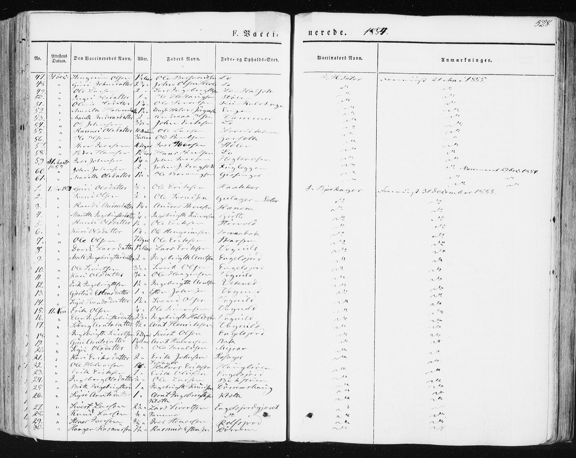 Ministerialprotokoller, klokkerbøker og fødselsregistre - Sør-Trøndelag, AV/SAT-A-1456/678/L0899: Ministerialbok nr. 678A08, 1848-1872, s. 528