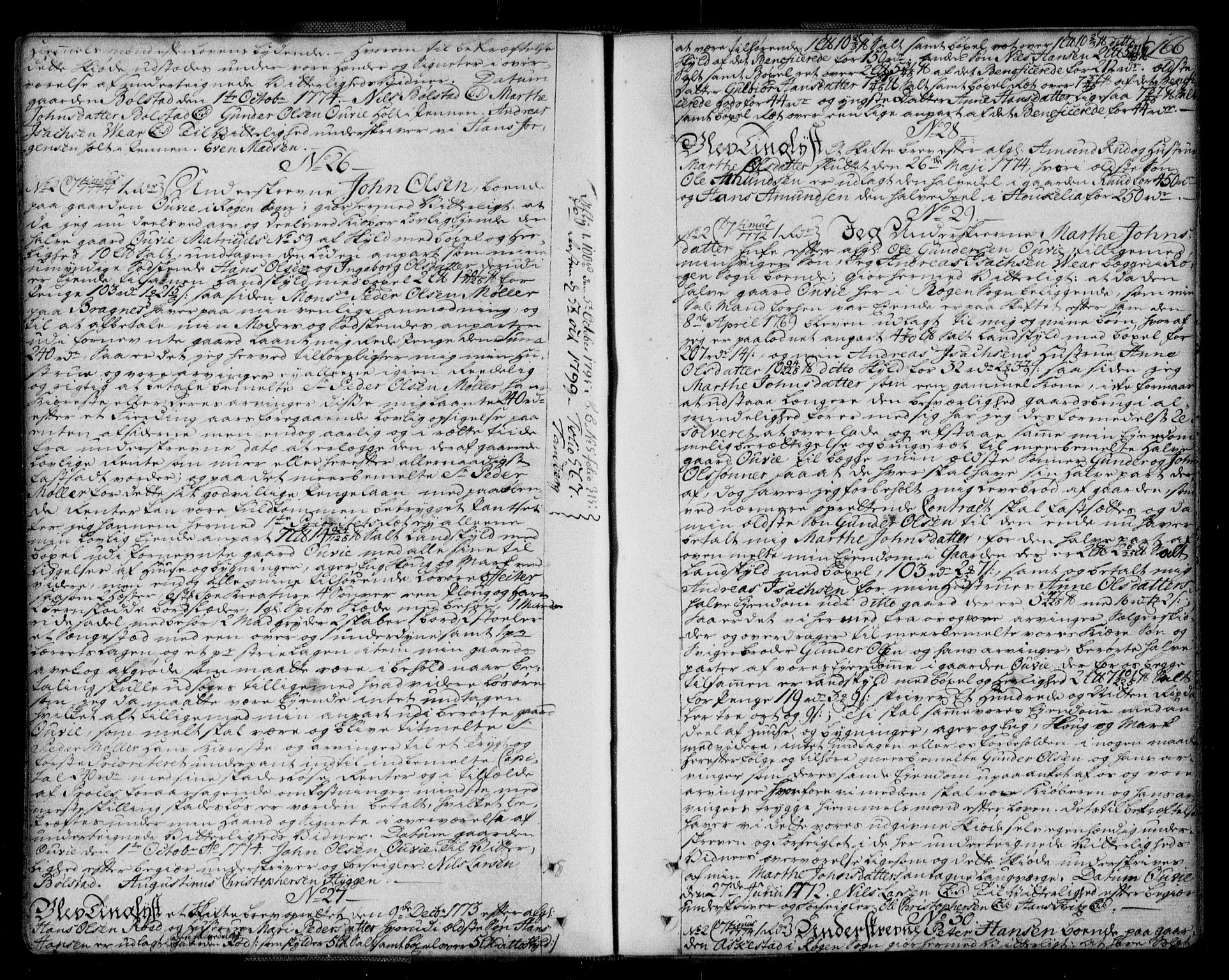Lier, Røyken og Hurum sorenskriveri, SAKO/A-89/G/Ga/Gaa/L0004a: Pantebok nr. IVa, 1771-1779, s. 166