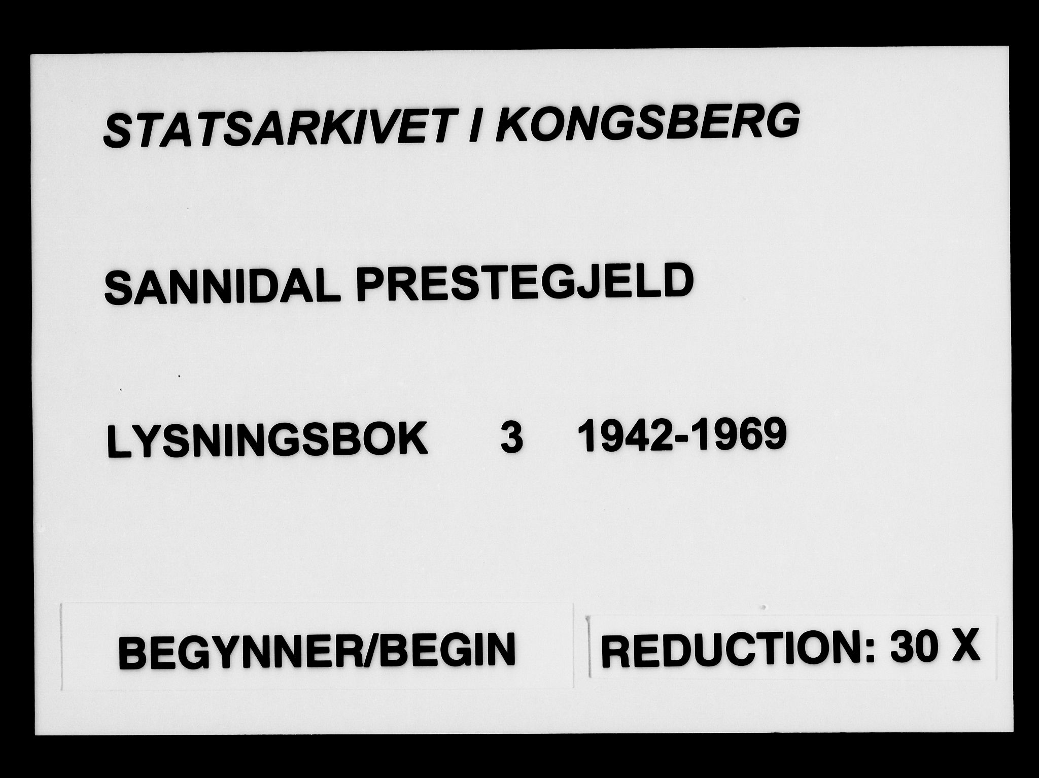 Sannidal kirkebøker, SAKO/A-296/H/Ha/L0003: Lysningsprotokoll nr. 3, 1942-1969