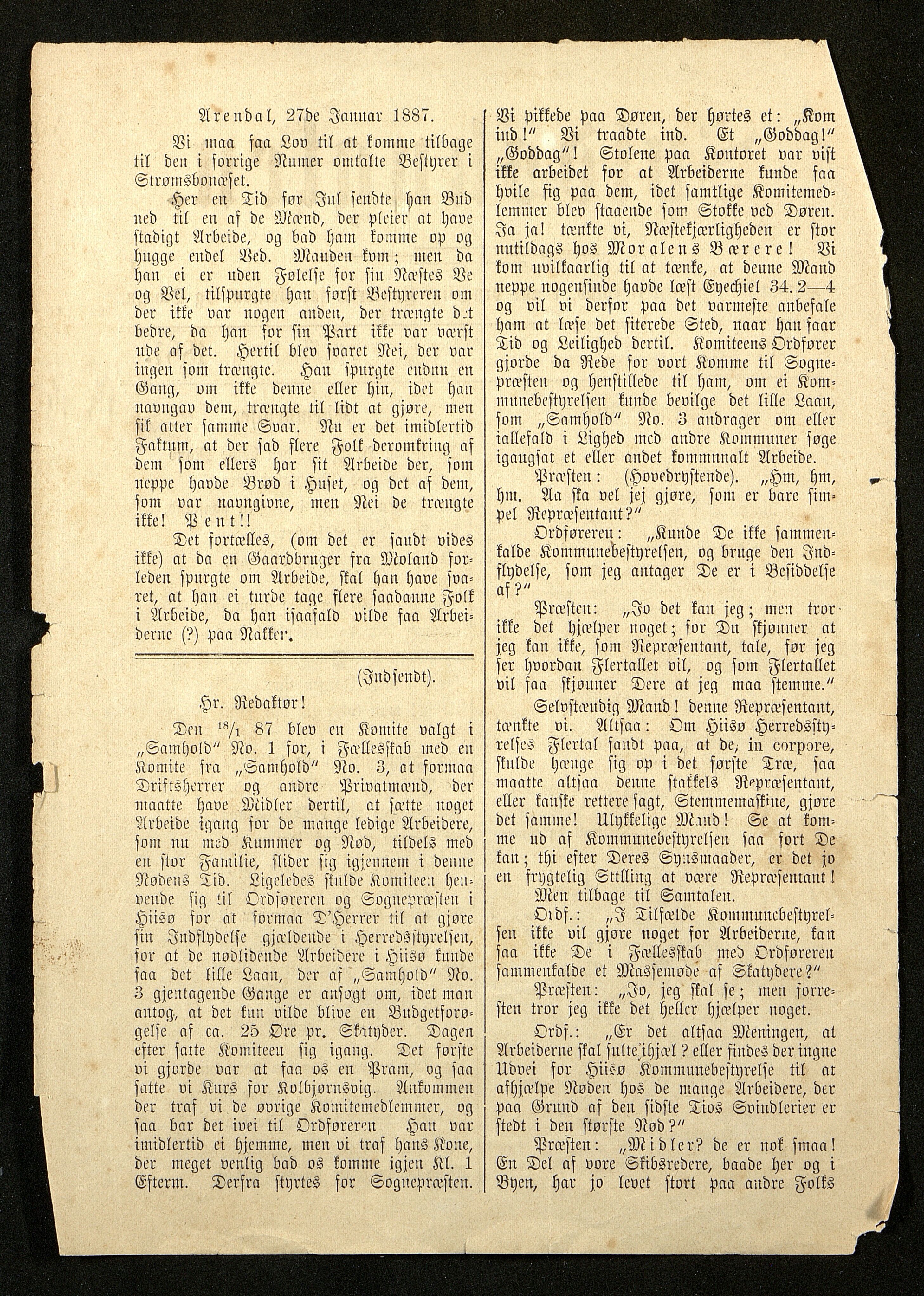 Spidskuglen, AAKS/PA-2823/X/L0001/0001: Spidskuglen / Årg. 1887, nr. 1–2, 4–23, 25–36, 1887