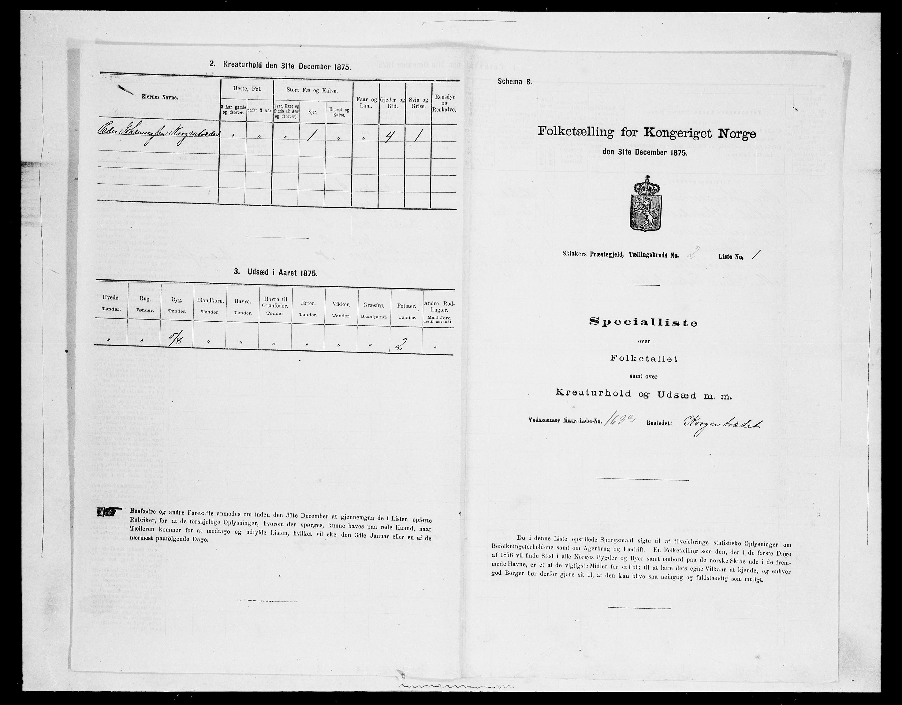 SAH, Folketelling 1875 for 0513P Skjåk prestegjeld, 1875, s. 160