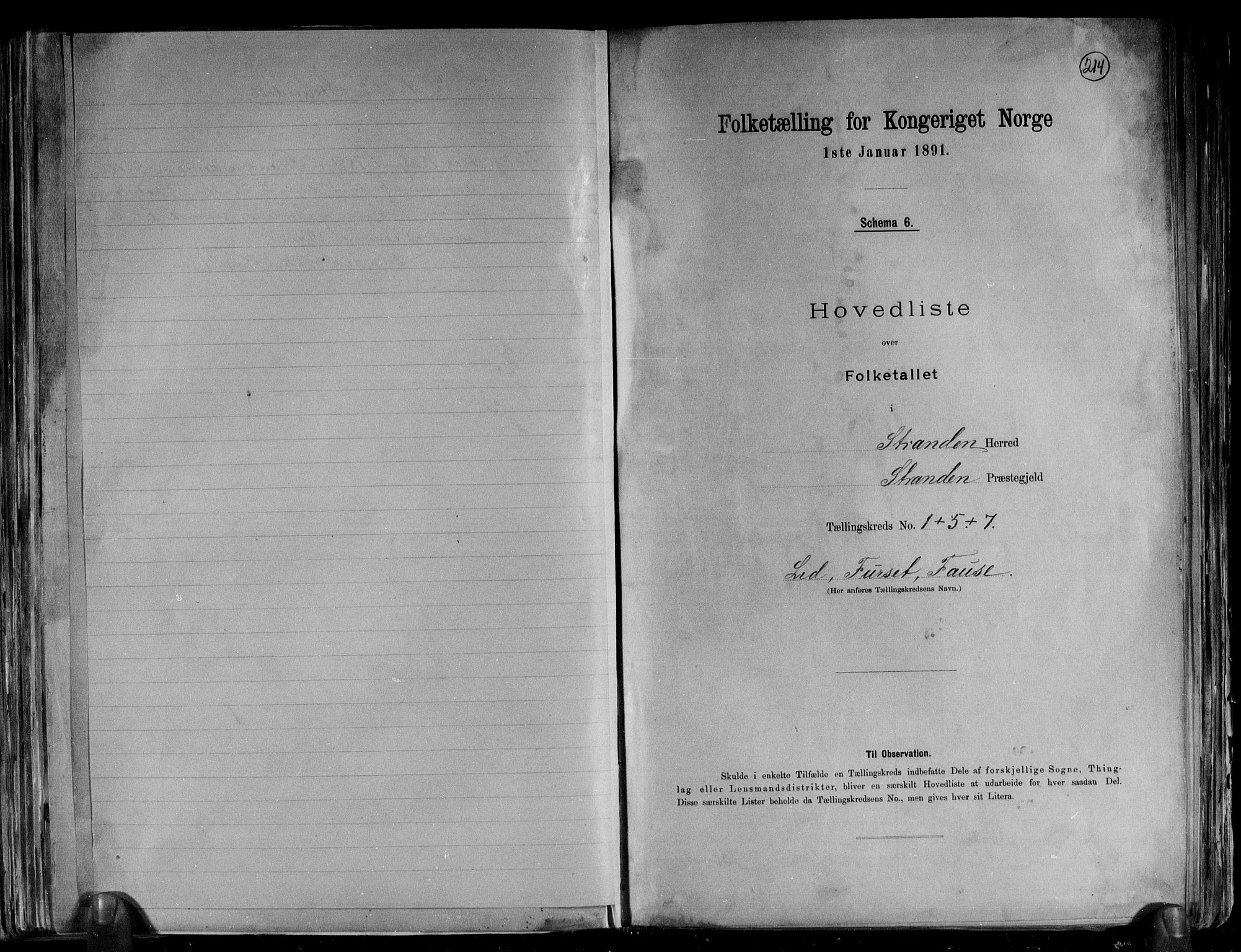 RA, Folketelling 1891 for 1525 Stranda herred, 1891, s. 6