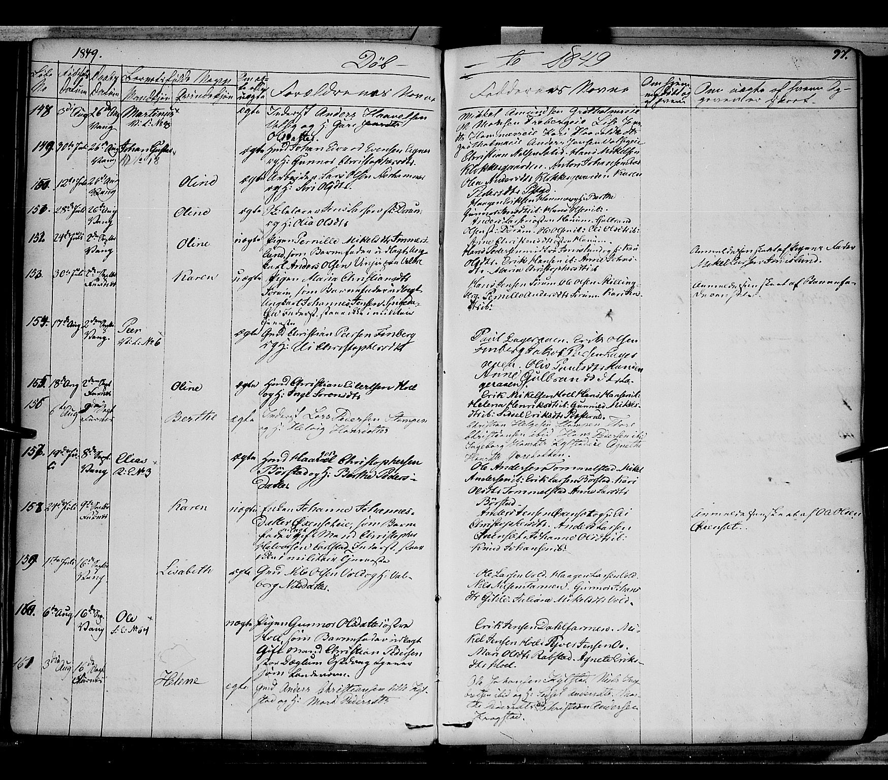 Vang prestekontor, Hedmark, AV/SAH-PREST-008/H/Ha/Haa/L0010: Ministerialbok nr. 10, 1841-1855, s. 97