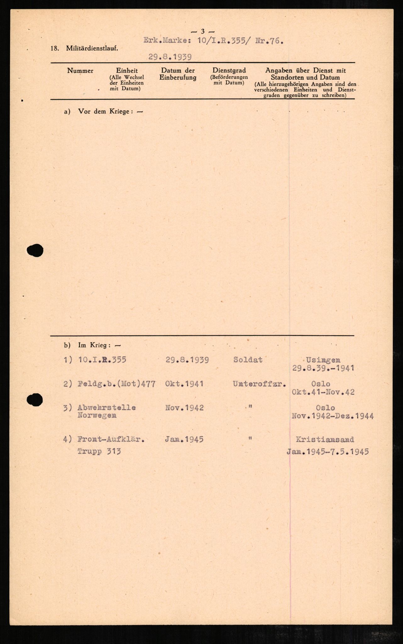 Forsvaret, Forsvarets overkommando II, AV/RA-RAFA-3915/D/Db/L0002: CI Questionaires. Tyske okkupasjonsstyrker i Norge. Tyskere., 1945-1946, s. 580