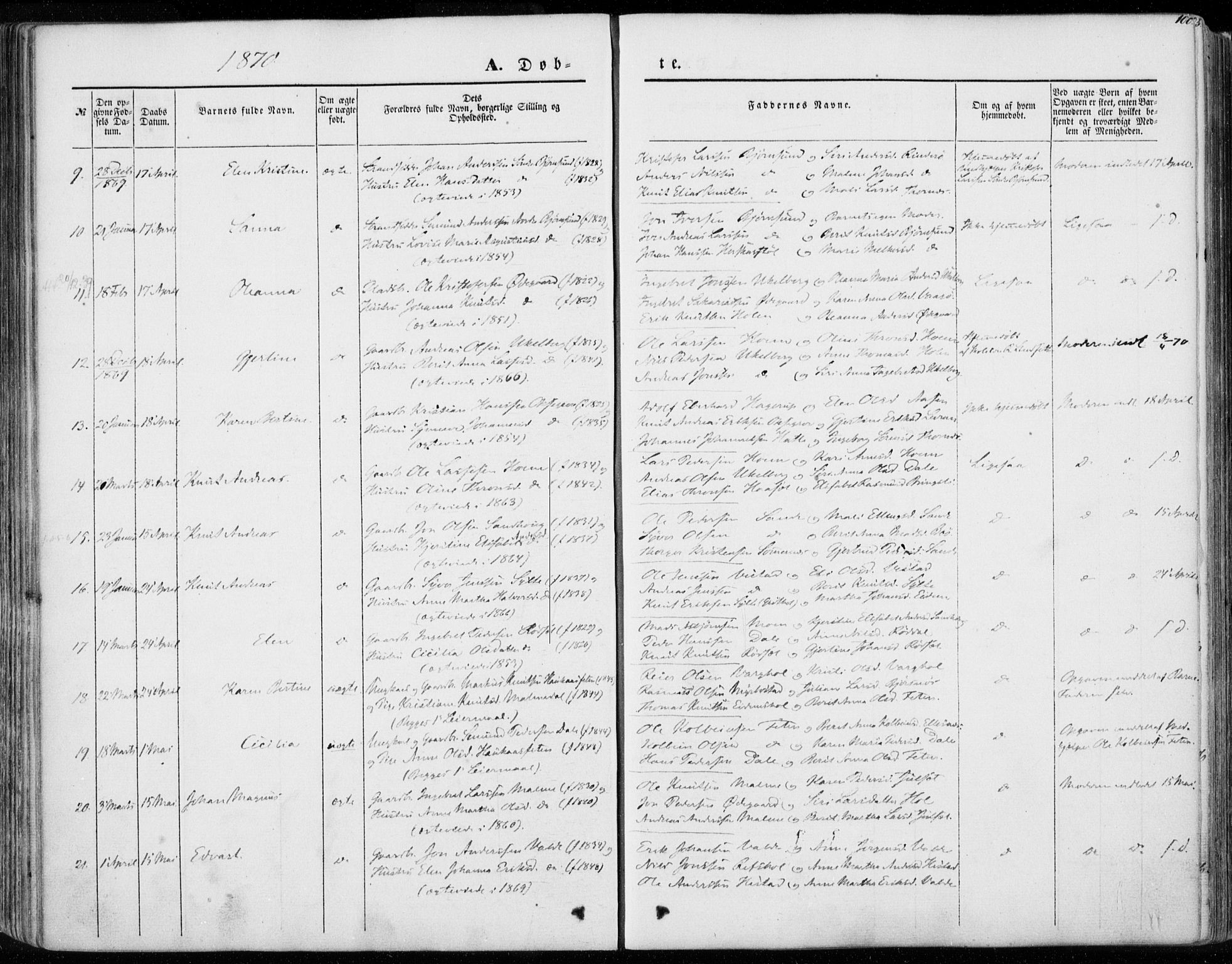 Ministerialprotokoller, klokkerbøker og fødselsregistre - Møre og Romsdal, SAT/A-1454/565/L0748: Ministerialbok nr. 565A02, 1845-1872, s. 100
