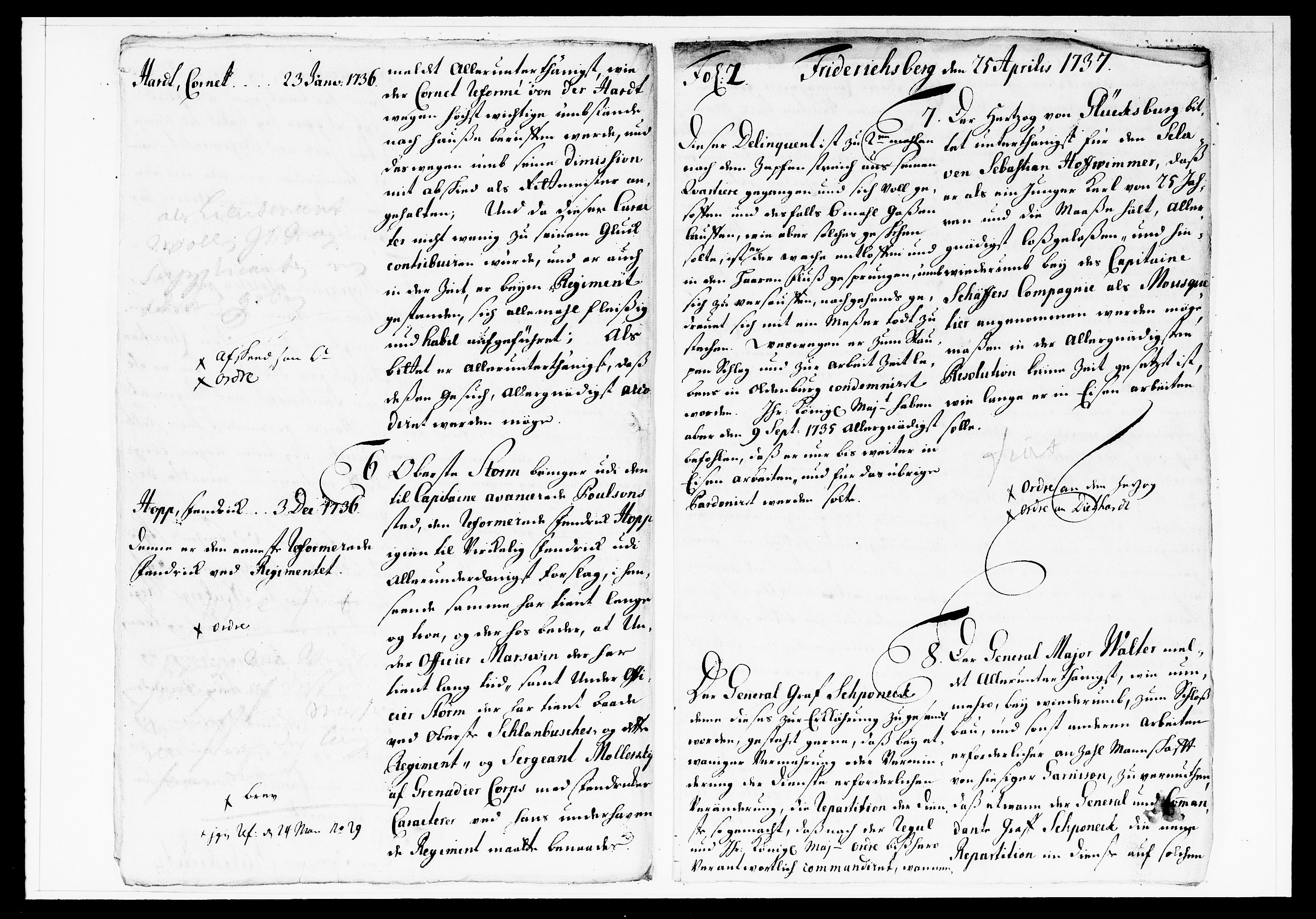 Krigskollegiet, Krigskancelliet, DRA/A-0006/-/1138-1142: Refererede sager, 1737, s. 149