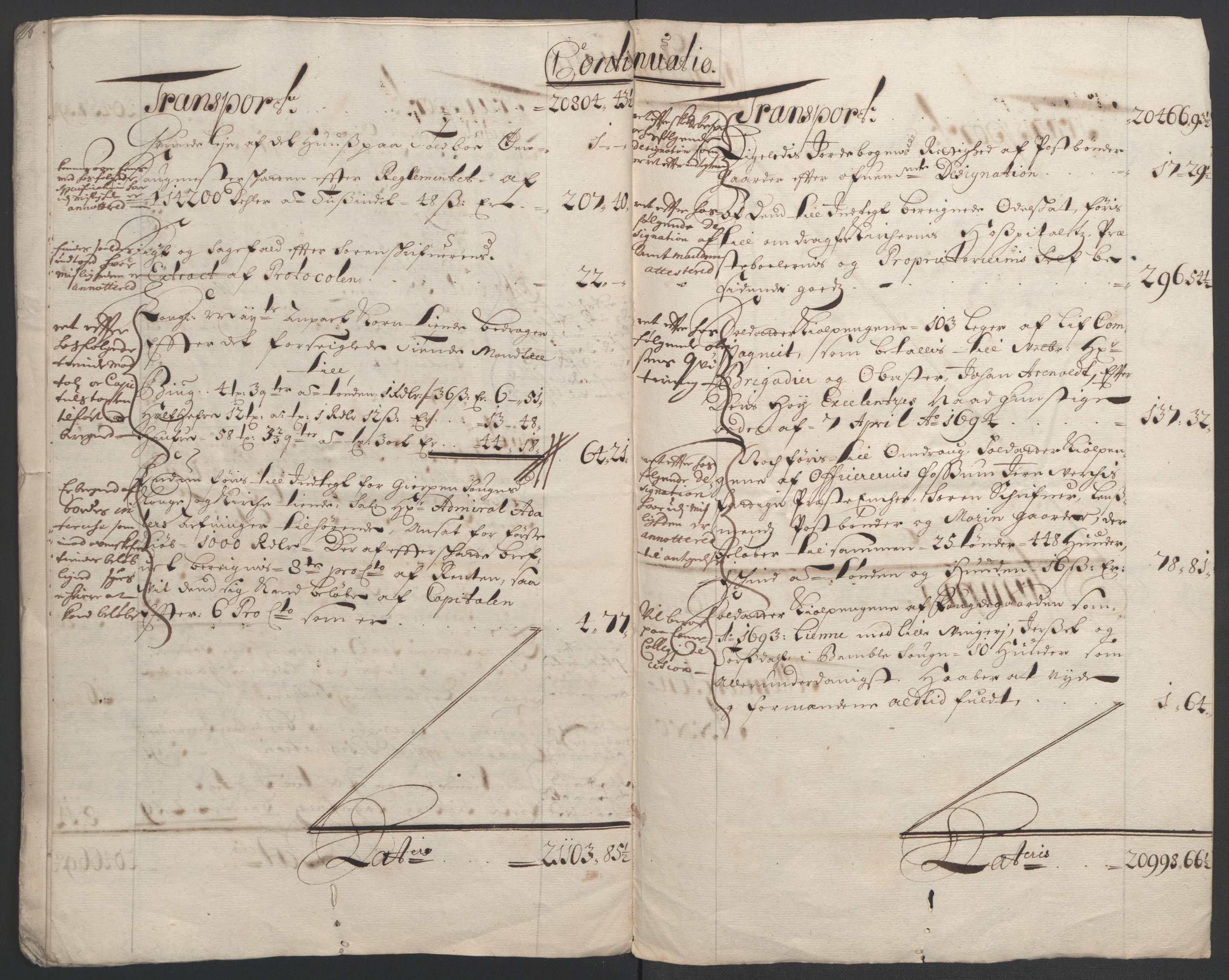 Rentekammeret inntil 1814, Reviderte regnskaper, Fogderegnskap, RA/EA-4092/R36/L2092: Fogderegnskap Øvre og Nedre Telemark og Bamble, 1694, s. 20
