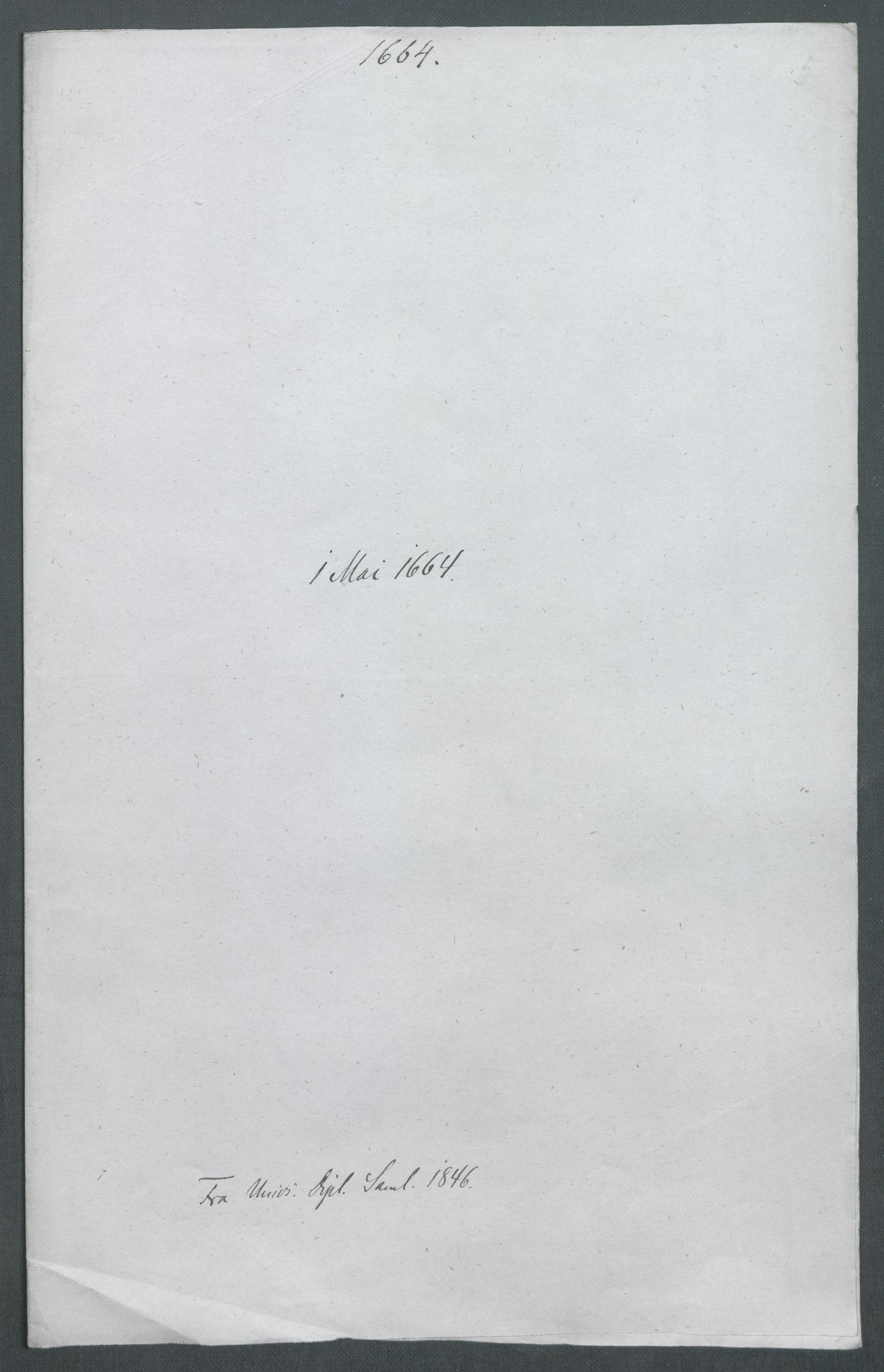 Riksarkivets diplomsamling, RA/EA-5965/F02/L0170: Dokumenter, 1664-1666, s. 29