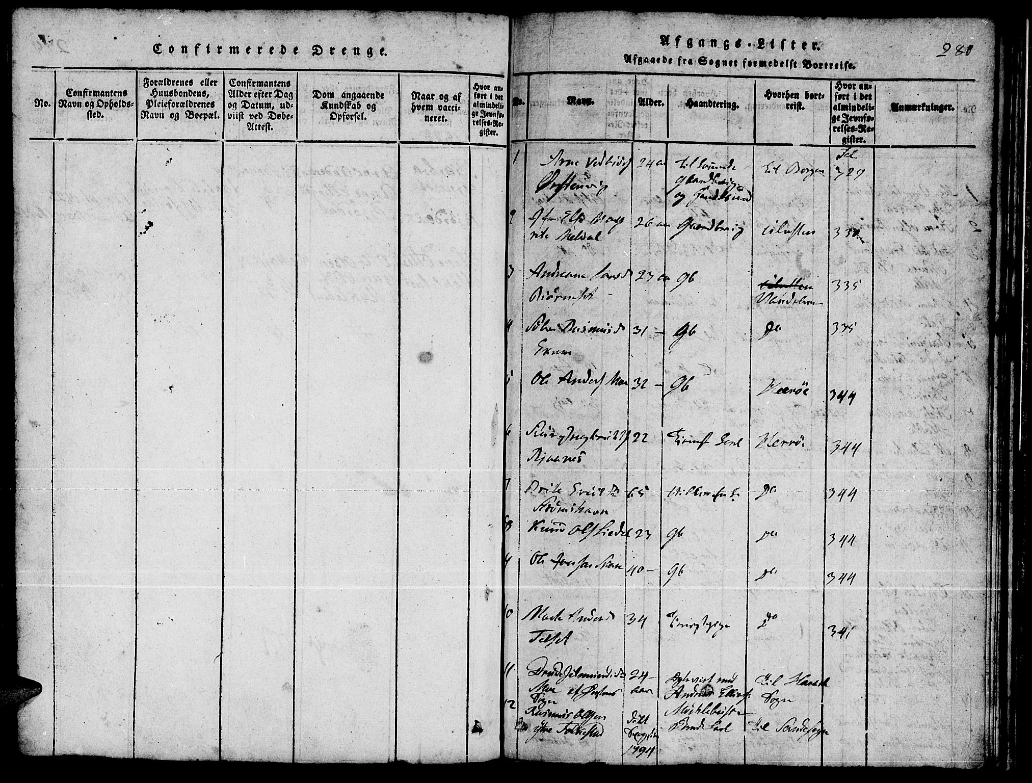 Ministerialprotokoller, klokkerbøker og fødselsregistre - Møre og Romsdal, AV/SAT-A-1454/511/L0155: Klokkerbok nr. 511C01, 1817-1829, s. 280