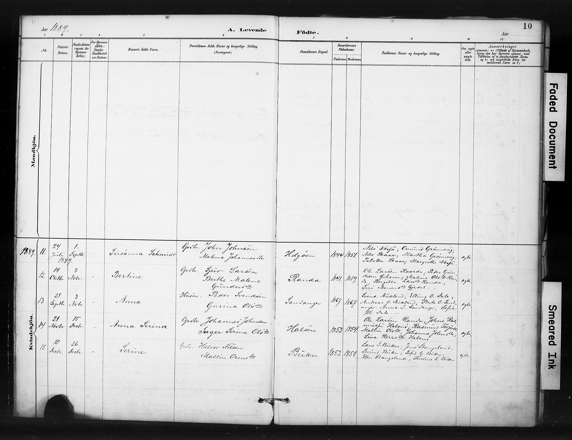 Hjelmeland sokneprestkontor, SAST/A-101843/01/IV/L0015: Ministerialbok nr. A 15, 1887-1910, s. 10