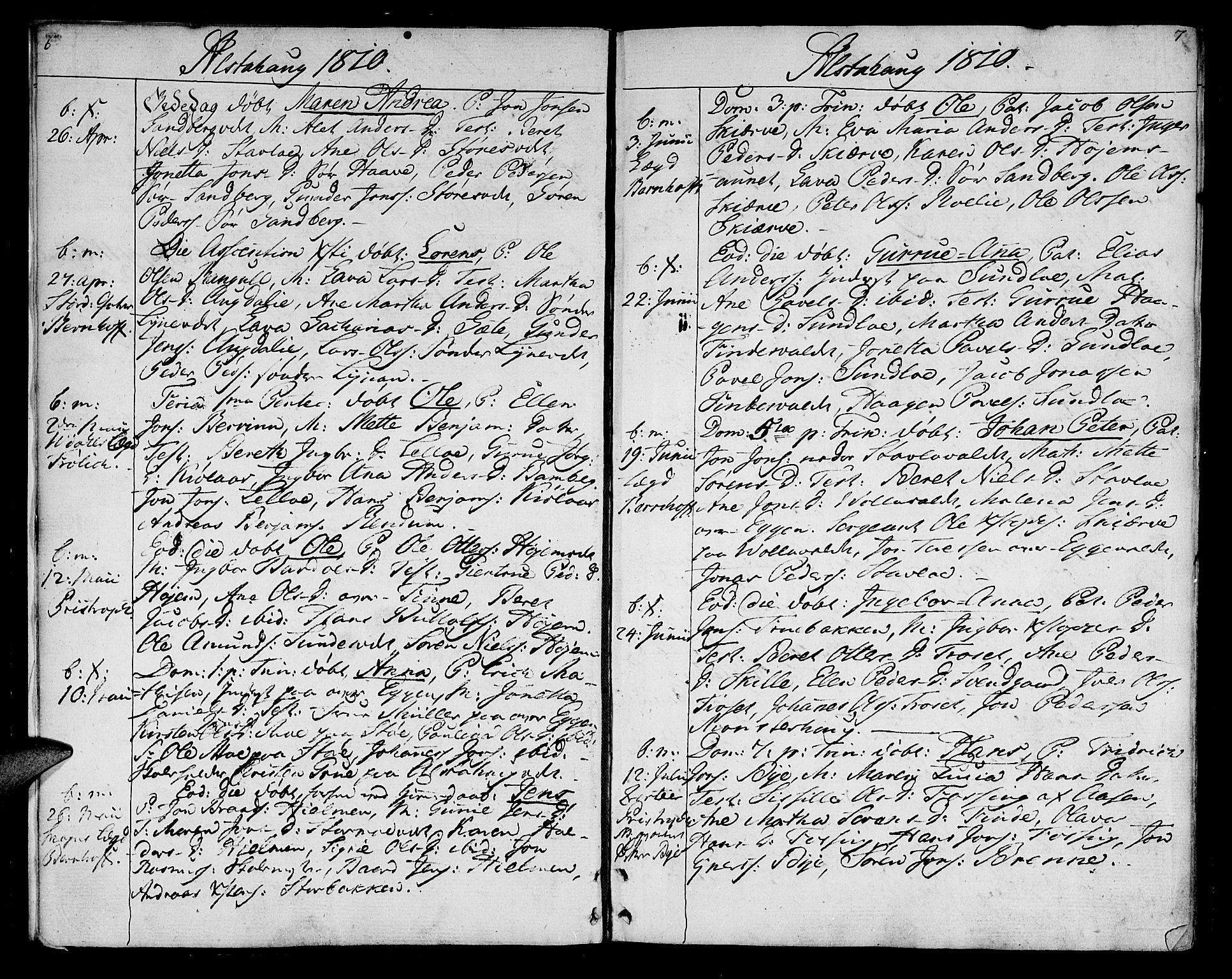 Ministerialprotokoller, klokkerbøker og fødselsregistre - Nord-Trøndelag, AV/SAT-A-1458/717/L0145: Ministerialbok nr. 717A03 /1, 1810-1815, s. 6-7
