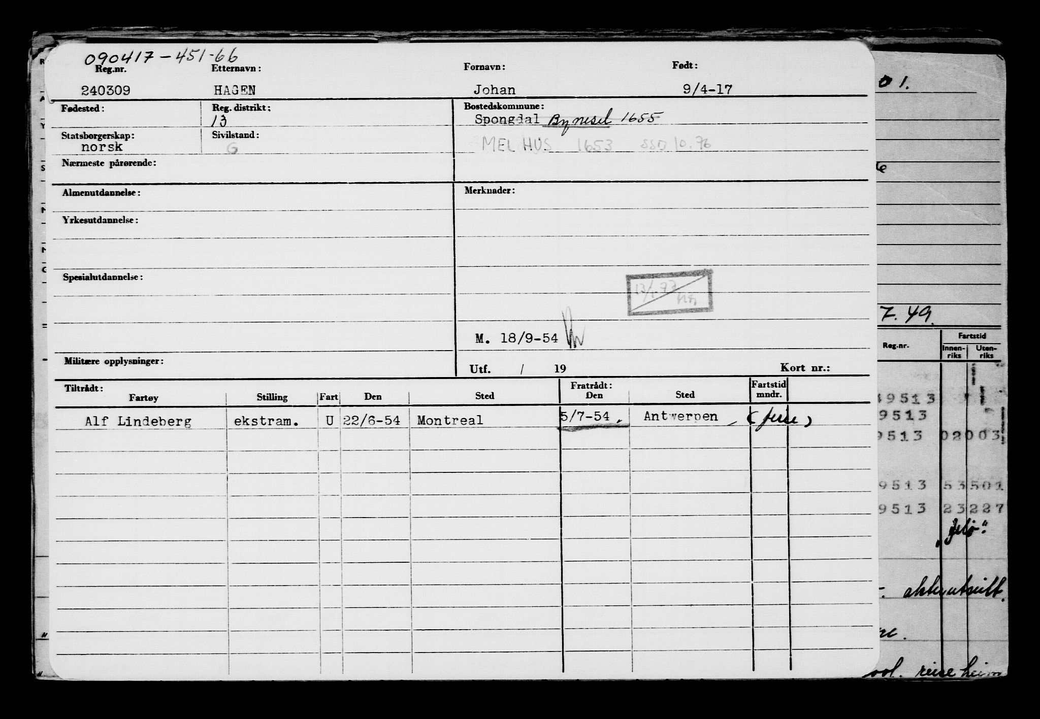 Direktoratet for sjømenn, AV/RA-S-3545/G/Gb/L0147: Hovedkort, 1917, s. 536